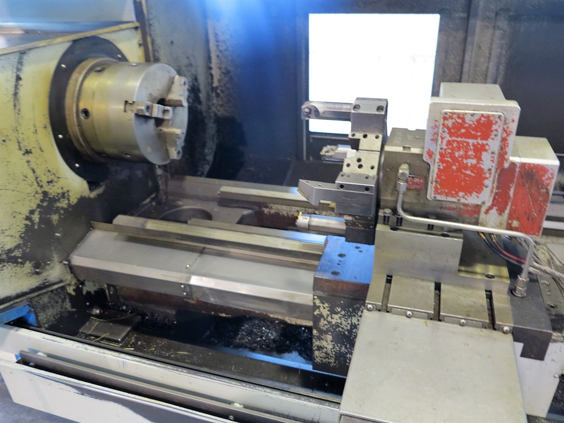 SUMMIT 560X1500 SMART CUT FLAT BED CNC LATHE, FAGOR CNC CONTROL, 10" 3 JAW CHUCK, 3" BAR CAPACITY, - Image 4 of 4