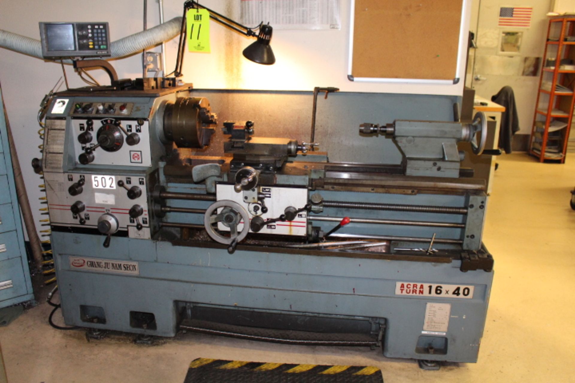 GWANG JU NAM SEON ENGINE LATHE, MODEL ACRA TURN, 16"X40" CC, ACU-RITE X-Y DIGITAL READ OUT, - Image 2 of 7