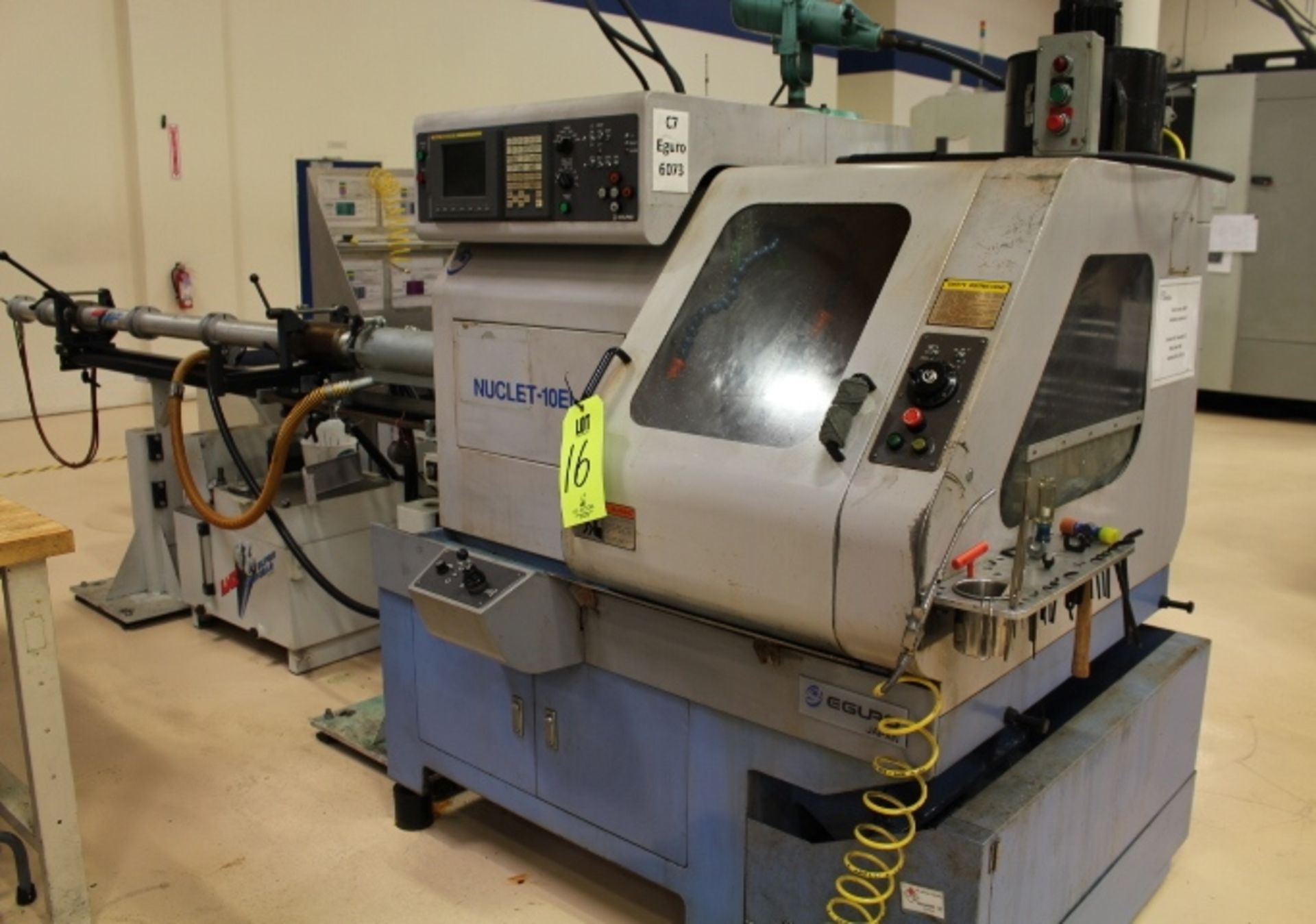 EGURO NUCLET 10-EL CNC GANG TYPE TURNING CENTER, FANUC SERIES 21i-TB CONTROL, MIST COLLECTOR,