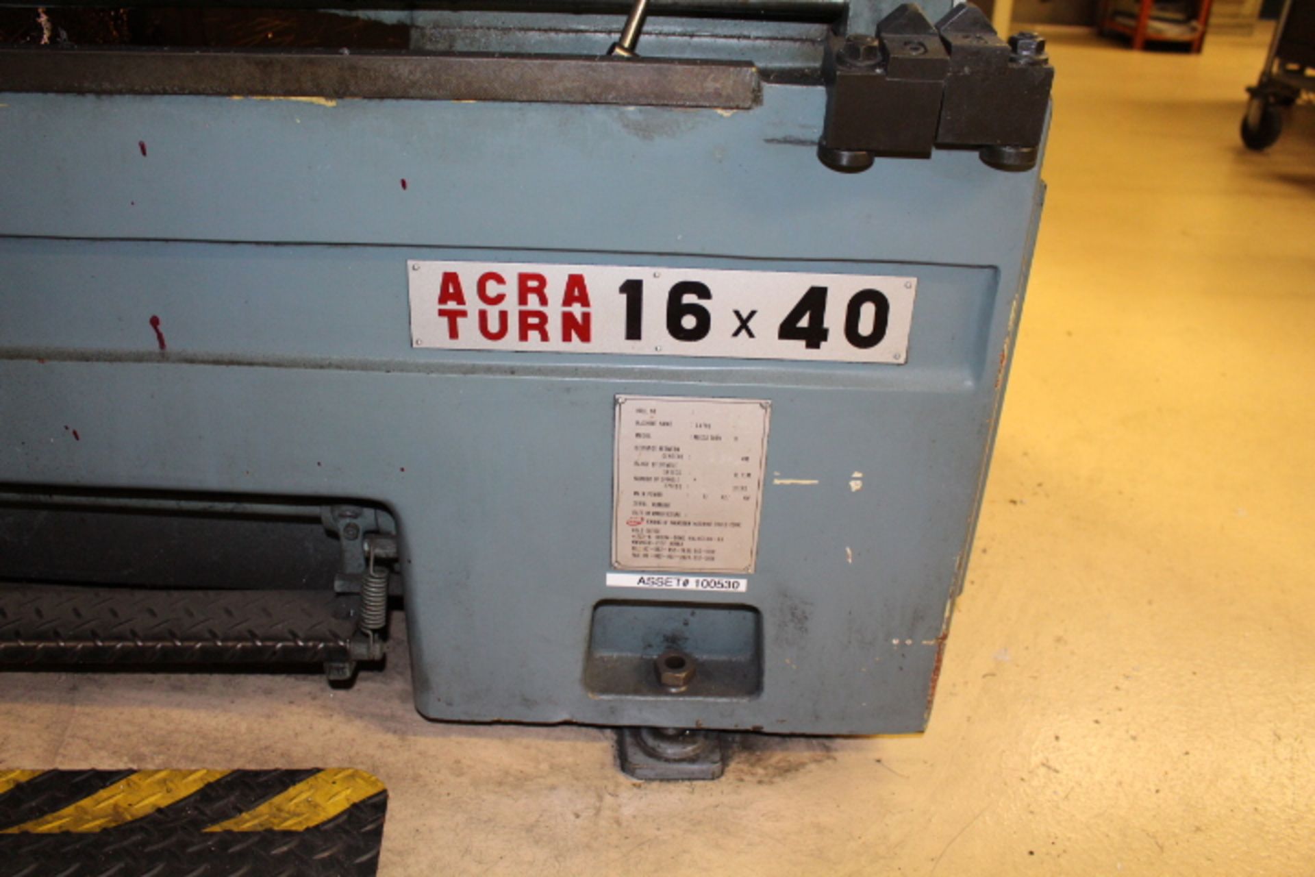 GWANG JU NAM SEON ENGINE LATHE, MODEL ACRA TURN, 16"X40" CC, ACU-RITE X-Y DIGITAL READ OUT, - Image 4 of 7