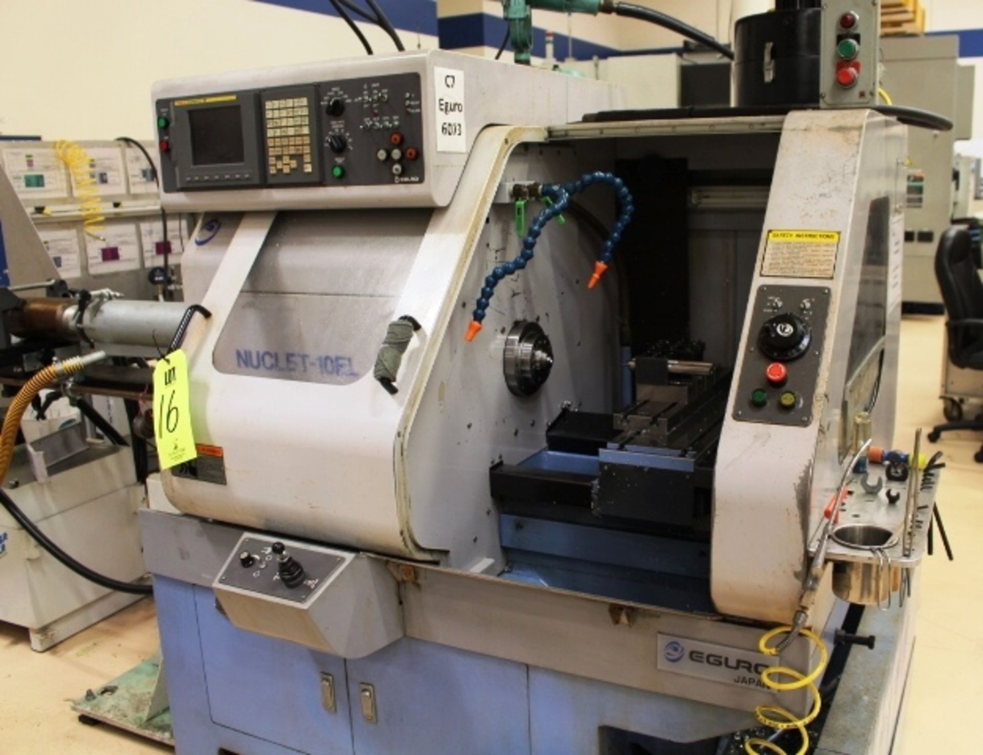 EGURO NUCLET 10-EL CNC GANG TYPE TURNING CENTER, FANUC SERIES 21i-TB CONTROL, MIST COLLECTOR, - Bild 5 aus 16