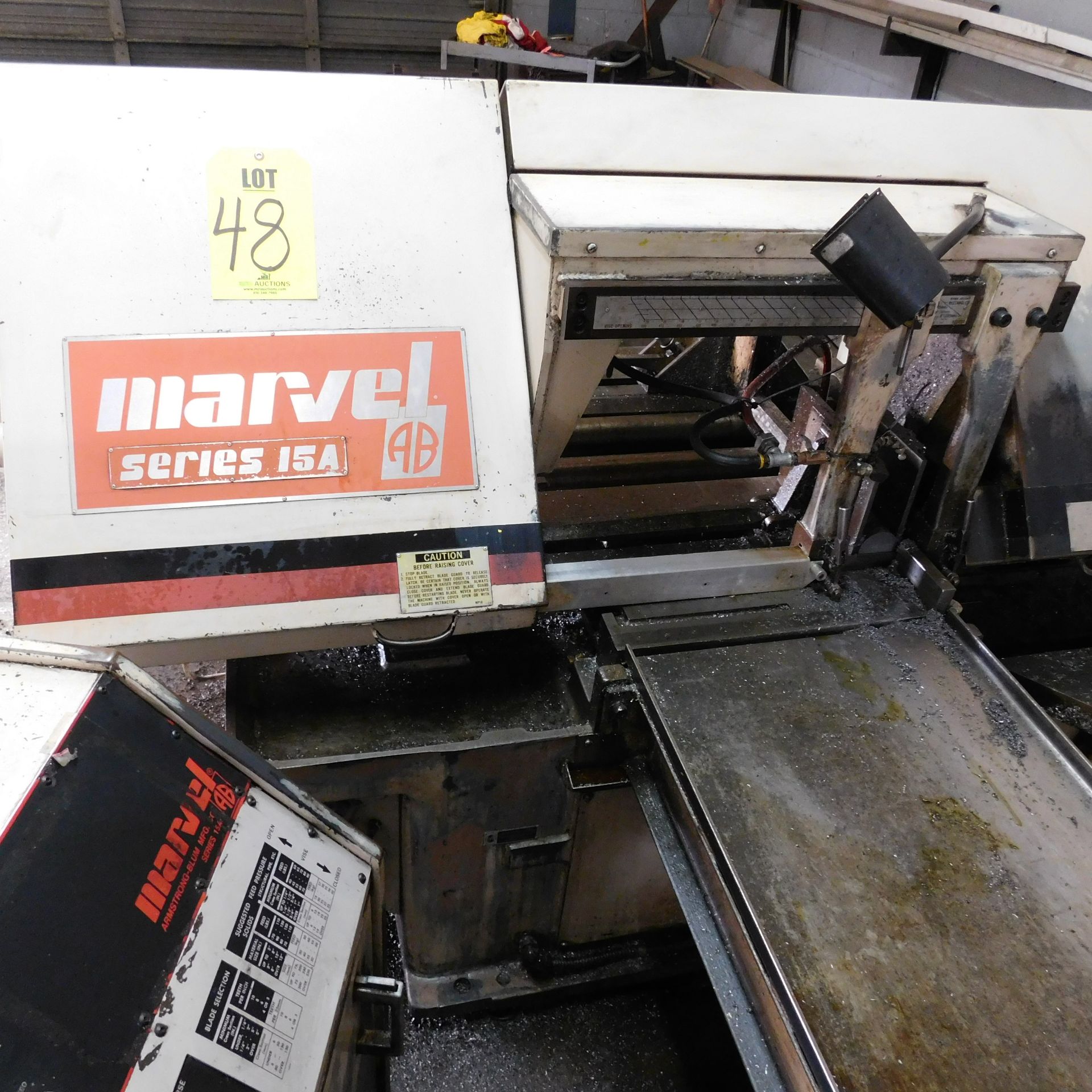 MARVEL SERIES 15A CNC HORIZONTAL BANDSAW, CAPACITY: 20" X 16", MARVEL PLC CNC CONTROL, 10' SHUTTLE - Image 2 of 12