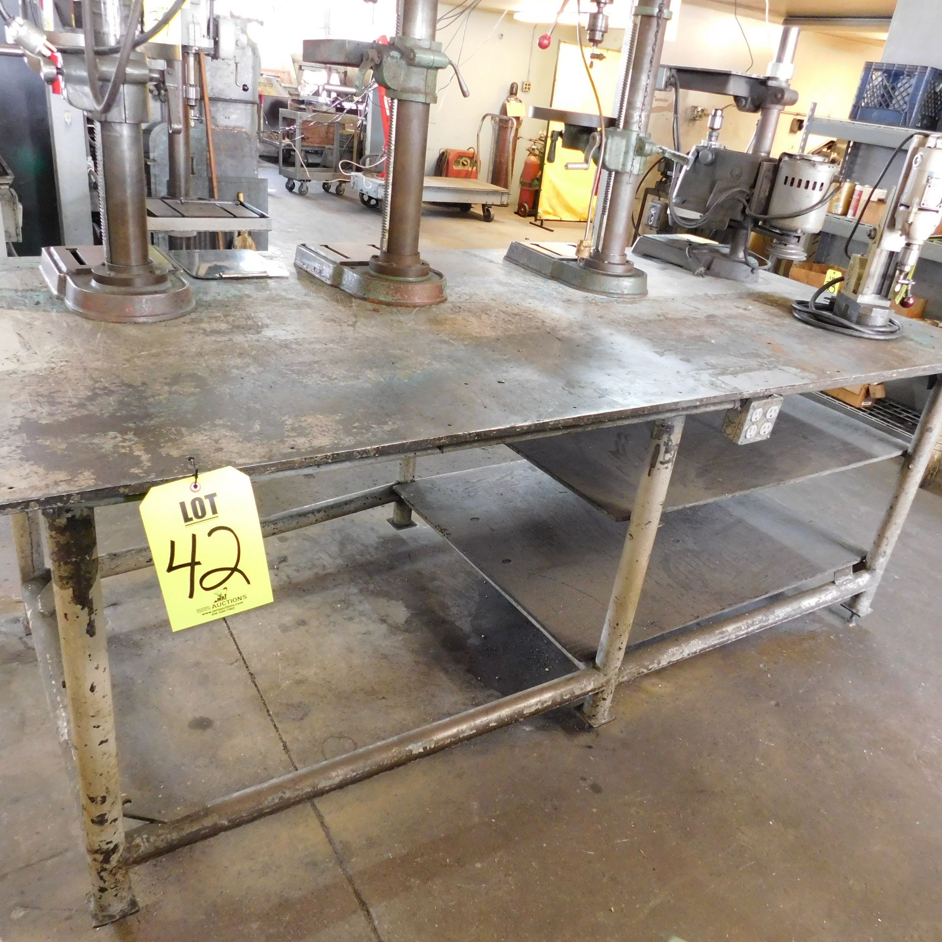 WELDING TABLE, 8' X 4' X 36", 5/8" THICK TOP