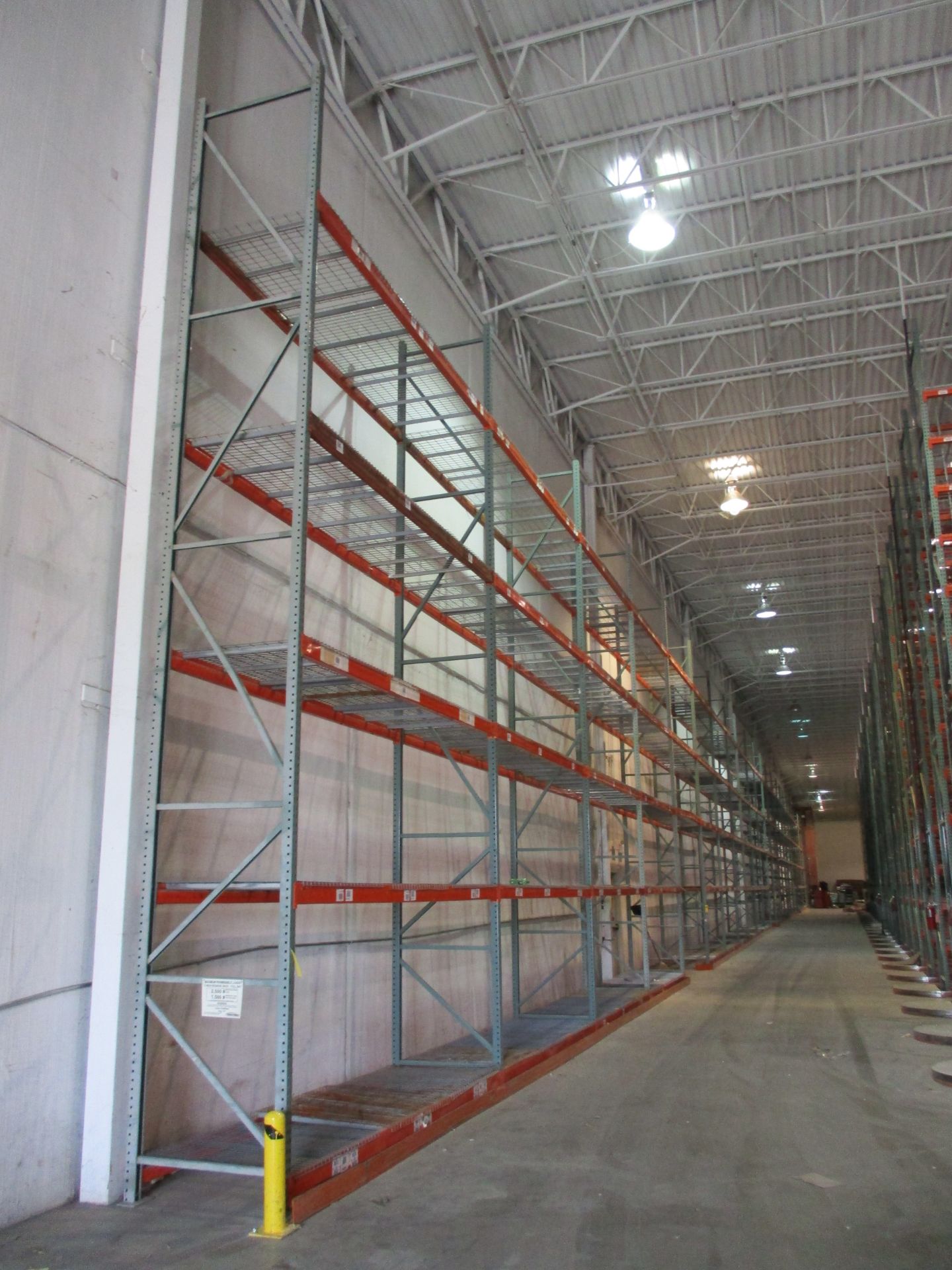 (25) SECTIONS OF INTERLAKE TEARDROP PALLET RACKING, INCLUDING (26) 25'T X 42''D UPRIGHTS, (238)