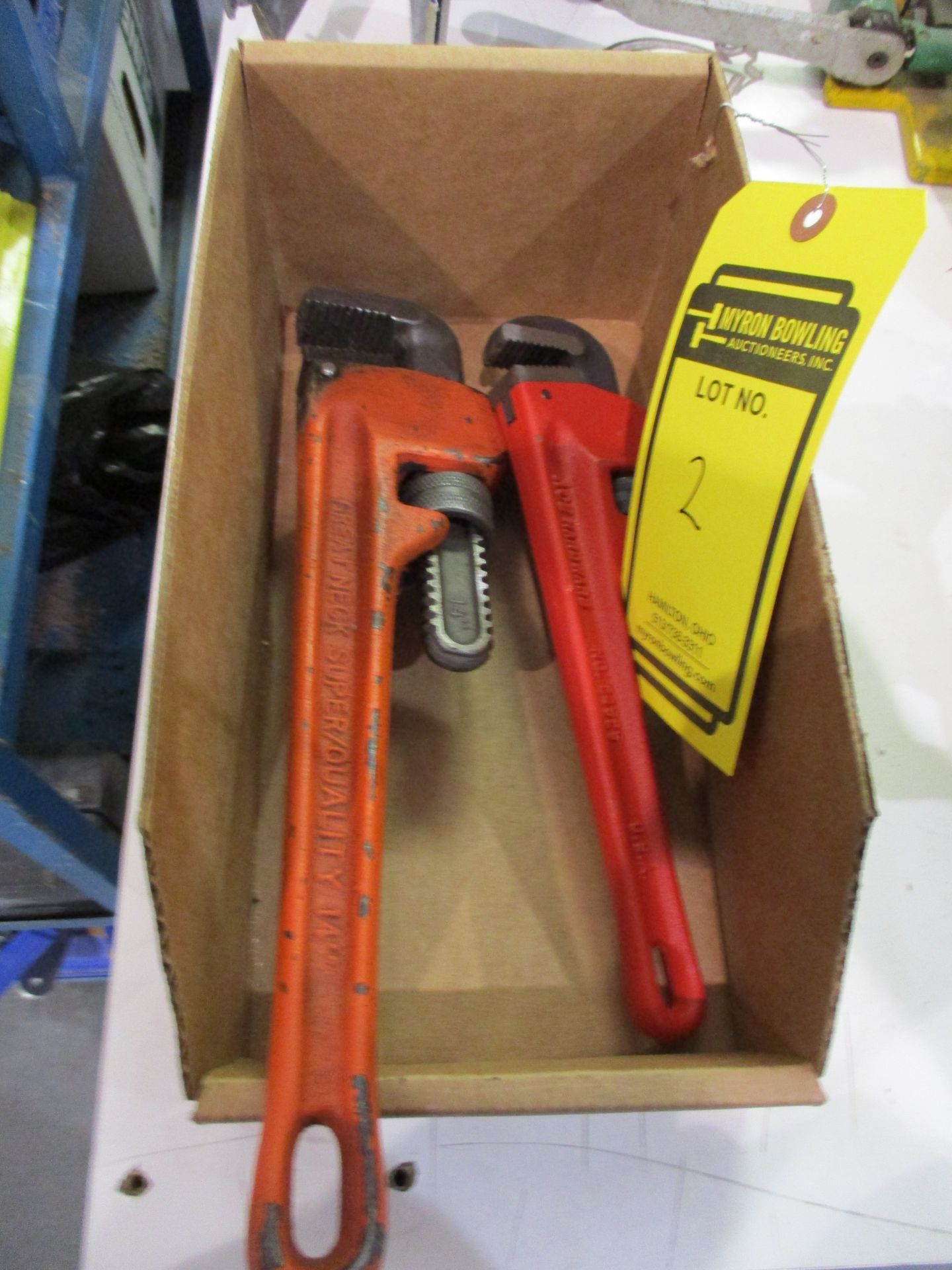 (2) PIPE WRENCHES