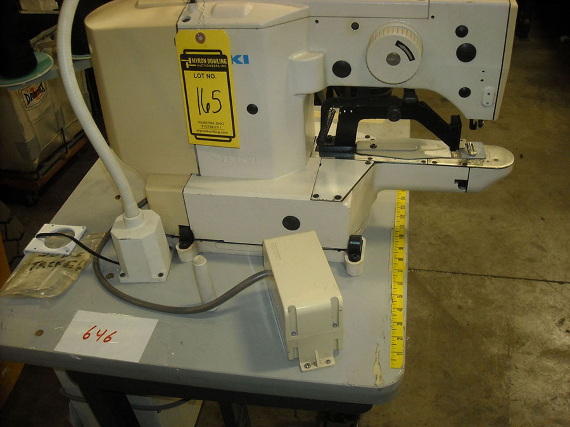 JUKI LK-1900HS INDUSTRIAL SEWING MACHINE WITH 2-THREAD WITH TACKER, S/N LK013J38541