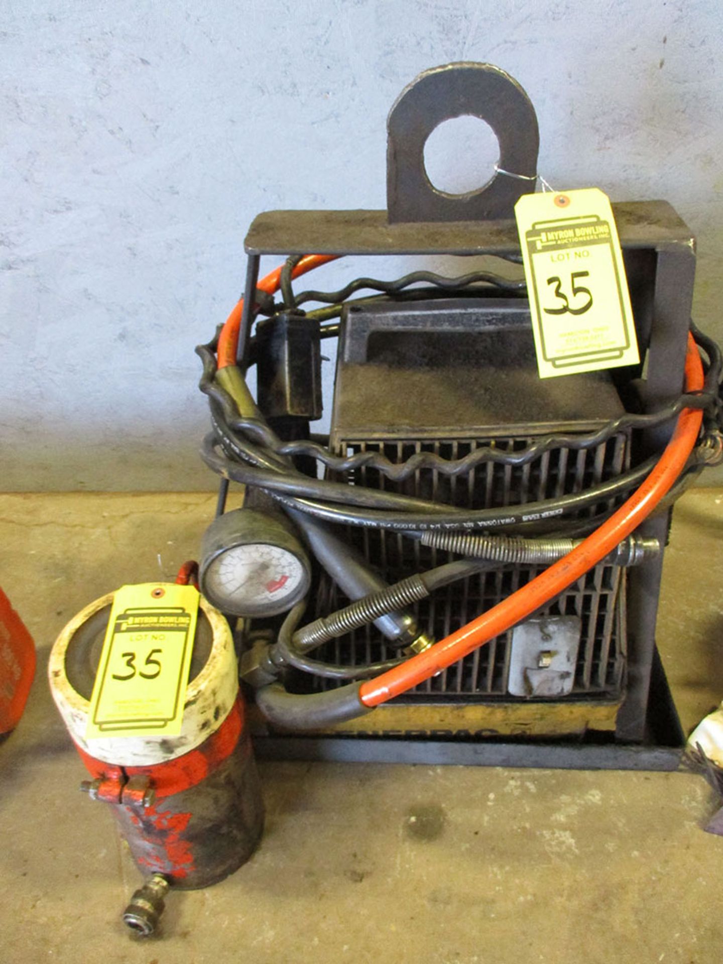 ENERPAC HYDRAULIC PUMP UNIT & 50-TON BOTTLE JACK