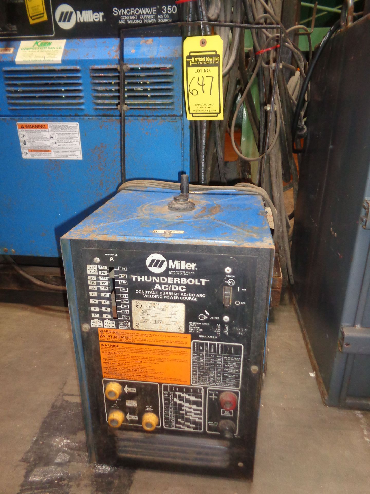 MILLER THUNDERBOLT AC/DC CONSTANT CURRENT AC/DC ARC WELDING MACHINE