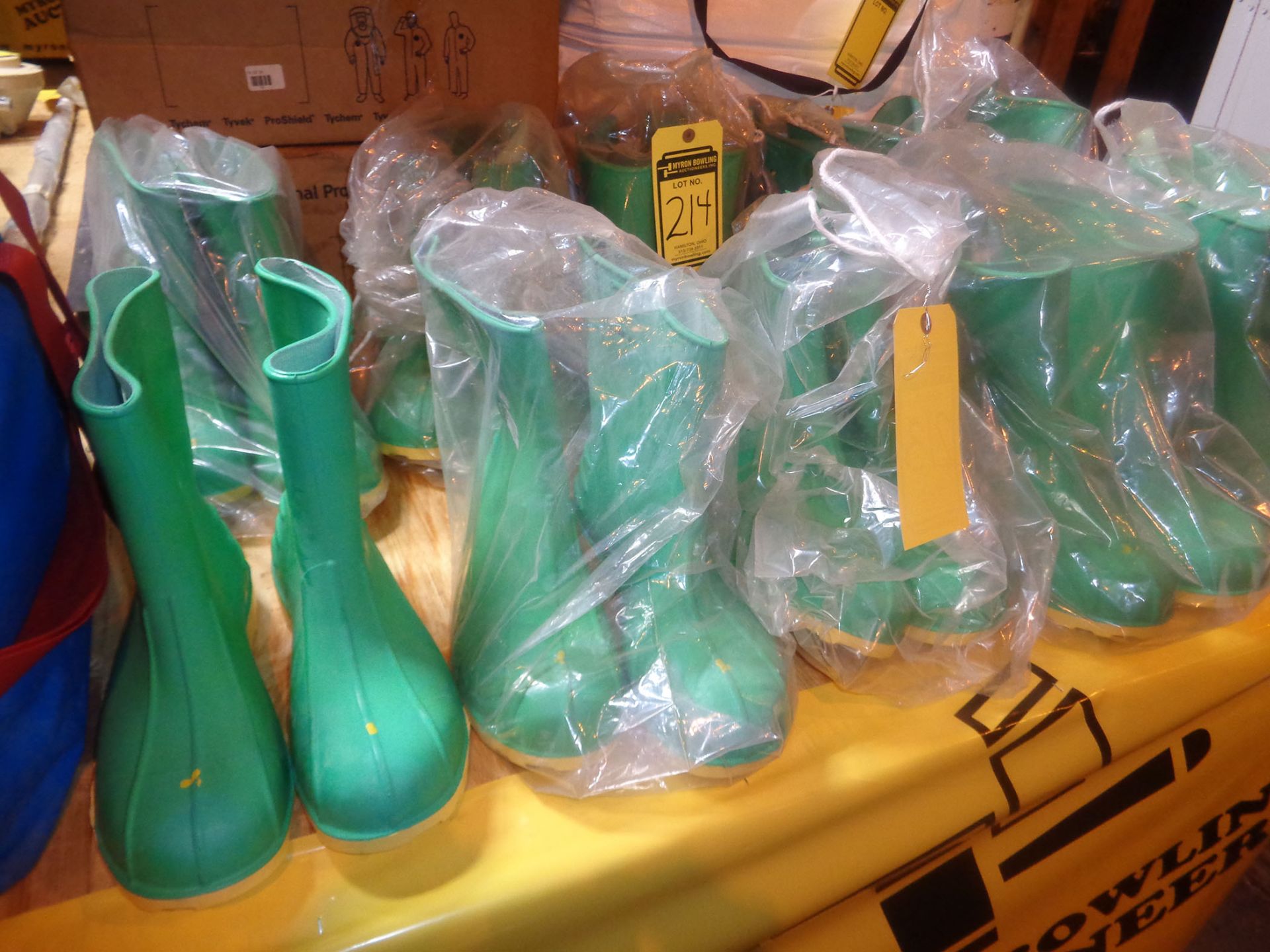 5 PAIRS OF ONGUARD HAZMAT RUBBER BOOTS - NEW