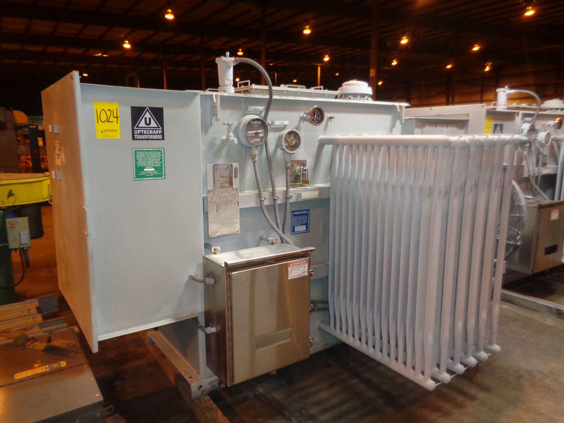 R.E. UPTEGRAFF TYPE OLC 1500 KVA 3 PHASE 13200X480 VOLT PADMOUNT TRANSFORMER