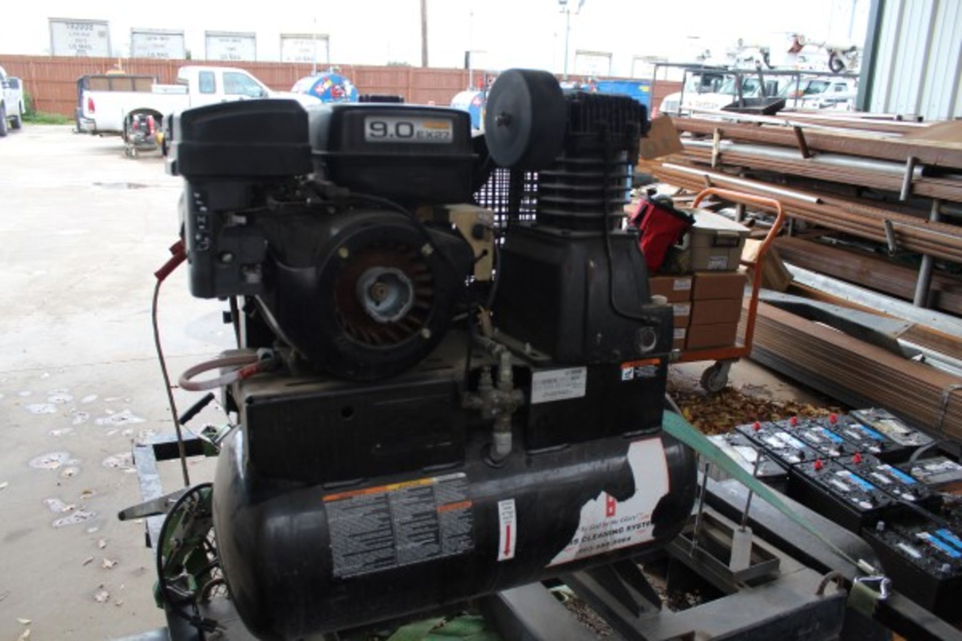 9 HP Gas Powered Air Compressor Skid, M# AS2-SR09-20M, S/N 20062867