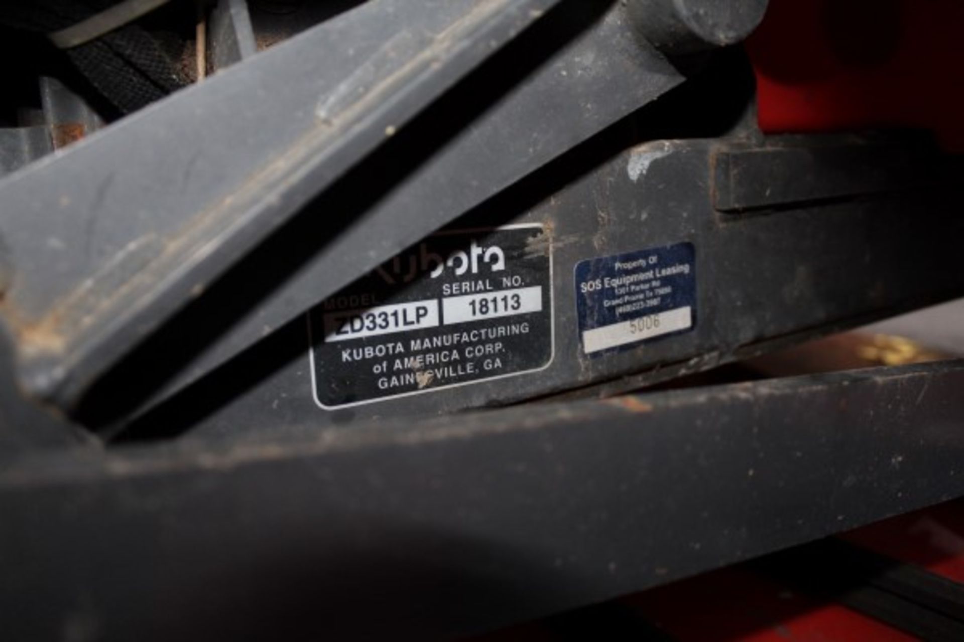 Kubota ZD331 Zero Turn Mower, M# ZD331LP, S/N 18113, 2,179 Hours - Image 4 of 6