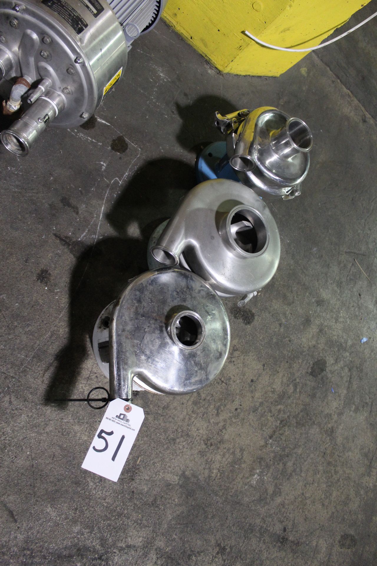 Lot of (3) Sanitary Pump Heads