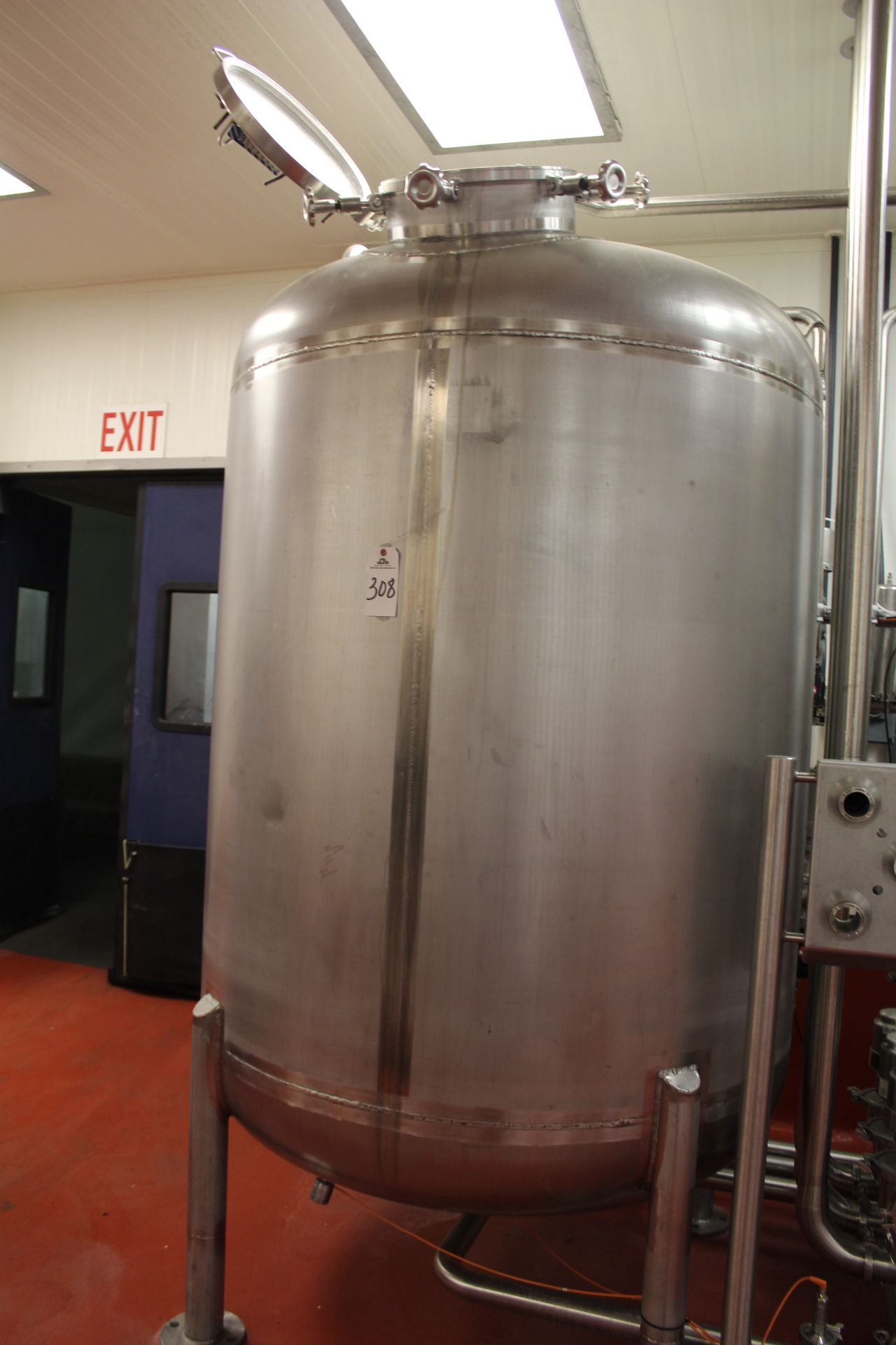 Watson Stainless Jacketed and Internal Rated 80 PSI Pressure Rated Storage Tank, Dome Top, S/N
