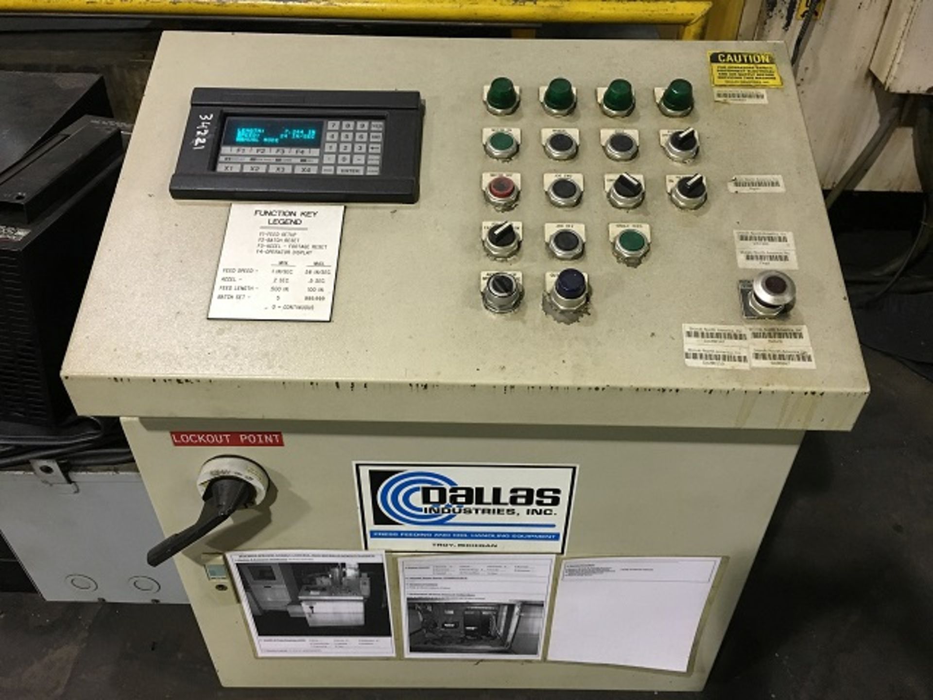 One (1) Dallas Servo Feeder DRE436 36" Wide Max, .250" Thickness Max - Image 3 of 5