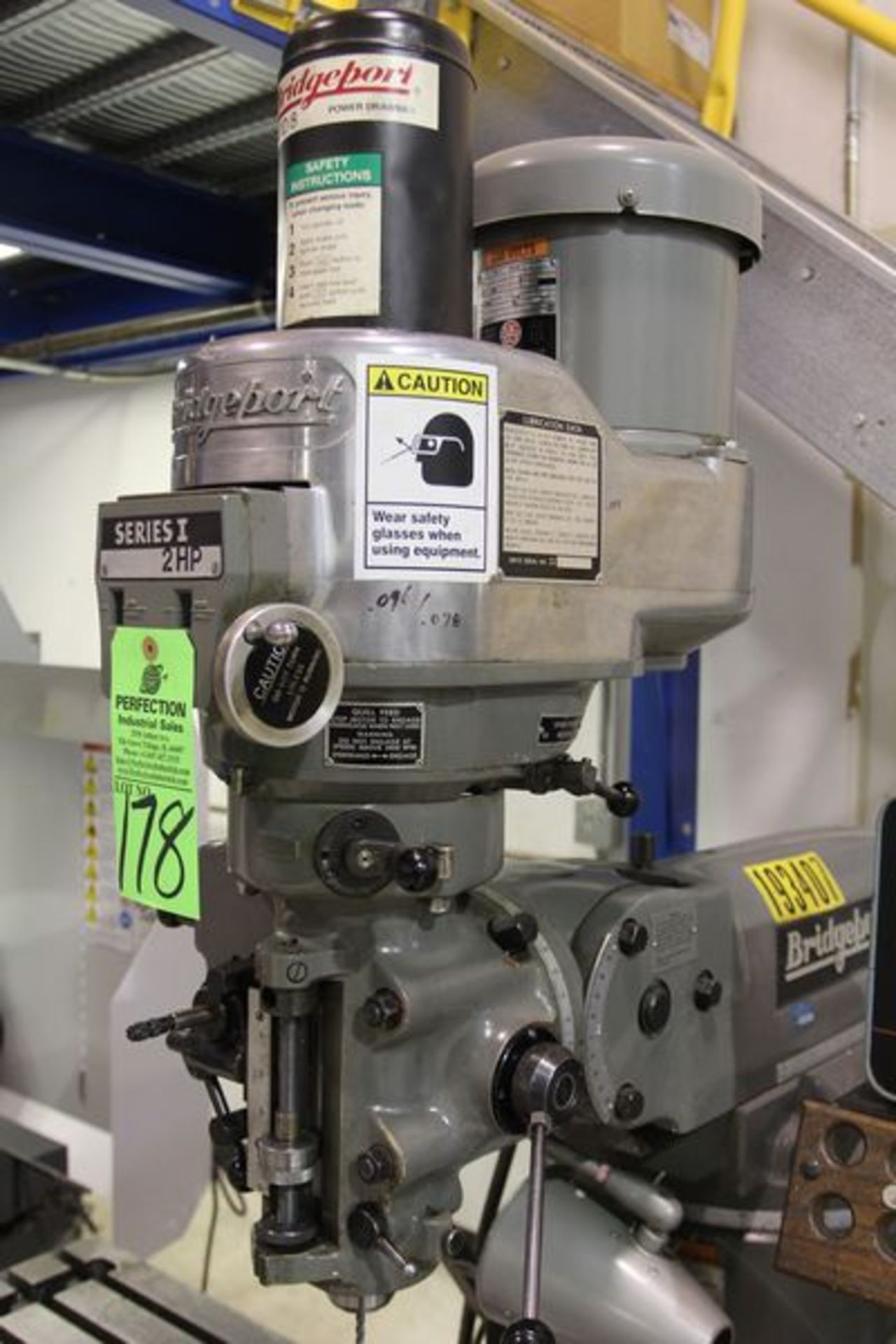 BRIDGEPORT SERIES I 2HP MILLING MACHINE, s/n 248219, w/9" x 48" Table, Power Rapid Traverse, Acu- - Image 3 of 4