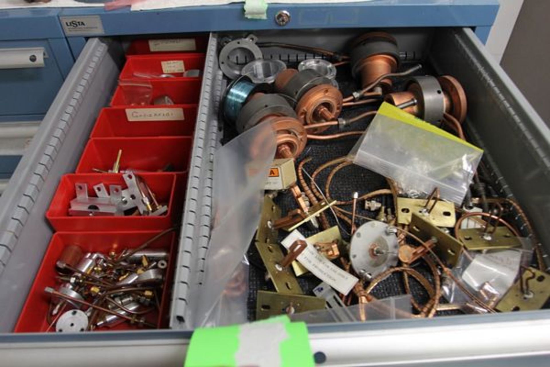 LISTA Ball Bearing Cabinet w/ Contents Including Large Assortment of Radio Frequency Parts - Image 2 of 9