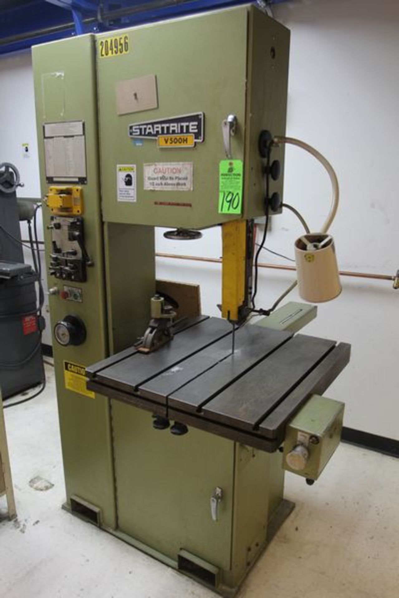 STARTRITE V500H VERTICAL BANDSAW, s/n 116170, w/BS0.25 Blade Welder, 20" Throat, 26" x 27 3/4"