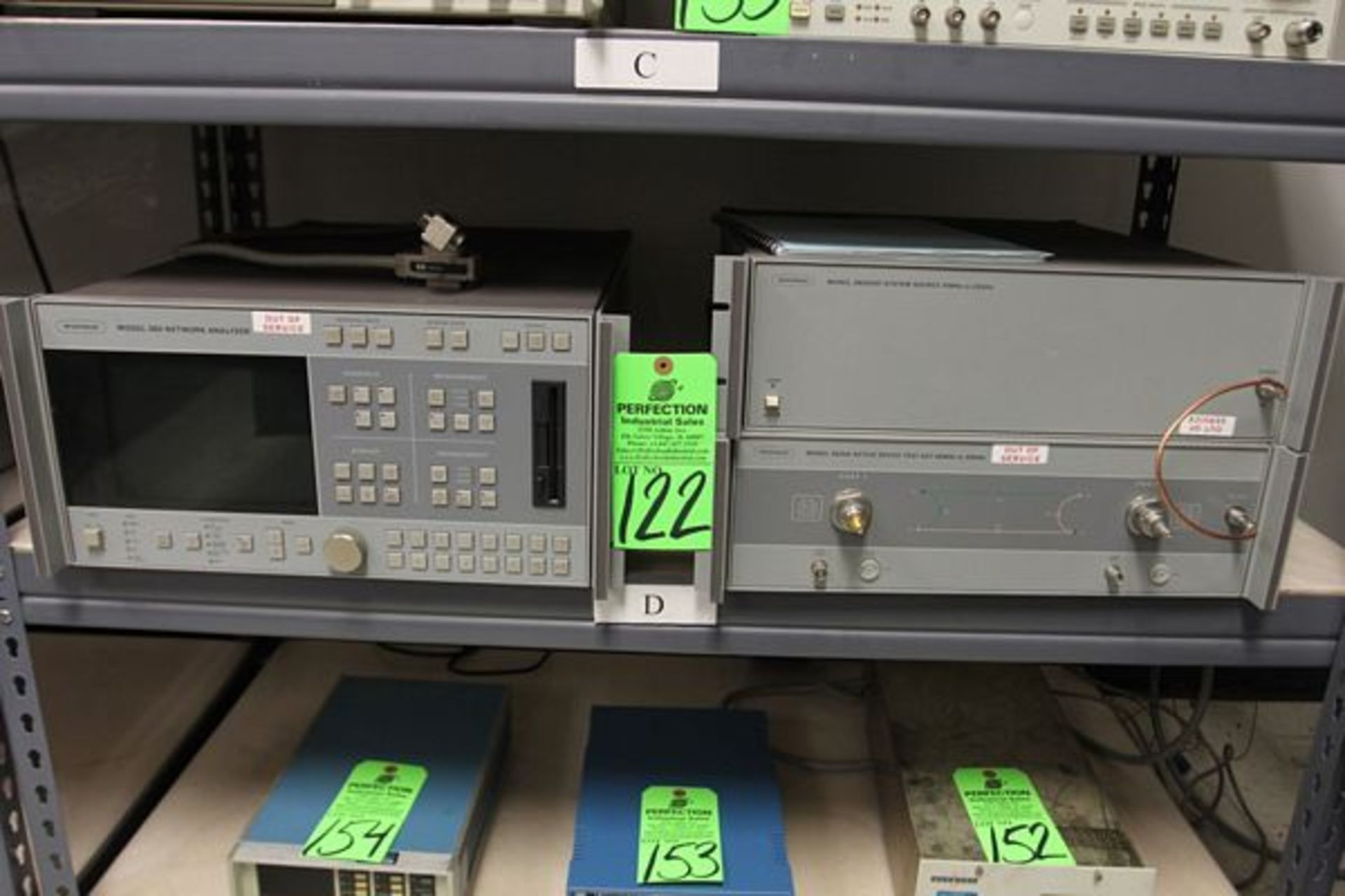 Wiltron 360 Network Analyzer, s/n 810013; w/ Wiltron 360SS47 10 Mhz-20 GHz System Source, s/n