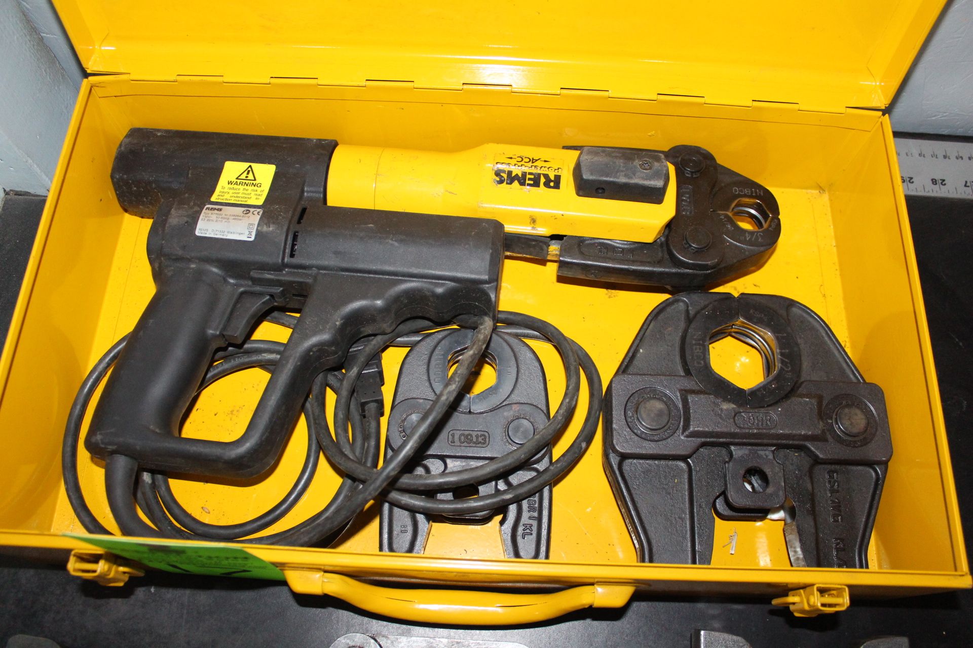 REMS Type 577000 Electric Power Press Crimping Tool w/ Case & Dies - Image 2 of 3