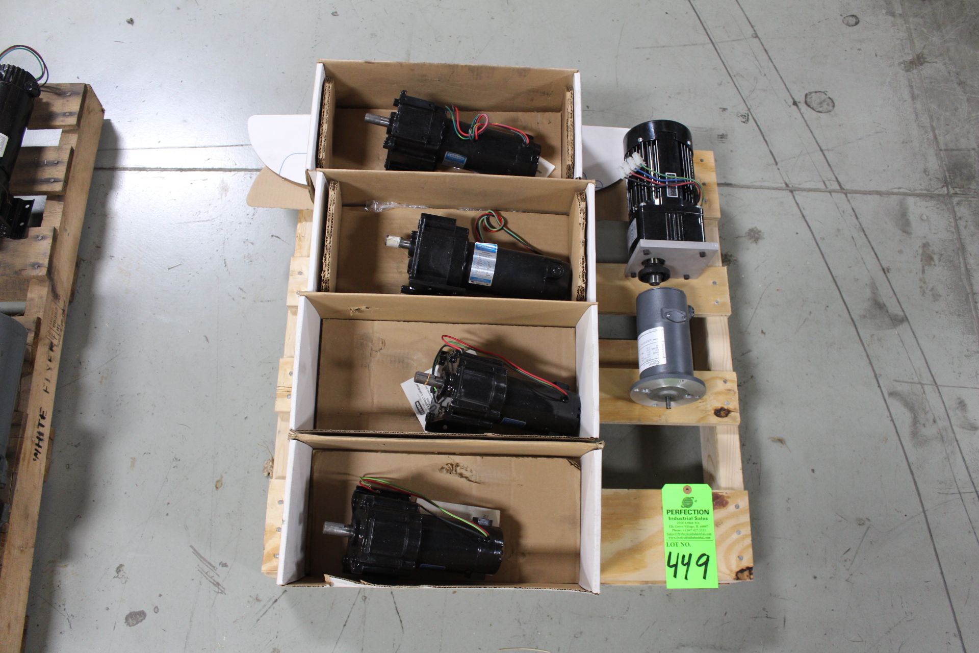 Lot - Assorted Motors On 1 Skid; Motor Room