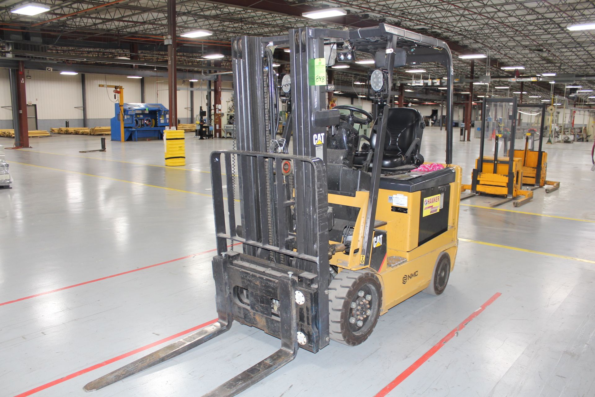 Caterpillar Model E5000-AC 4,450 Lb. Capacity Electric Forklift, S/N A4EC240780, Sit-Down Rider,