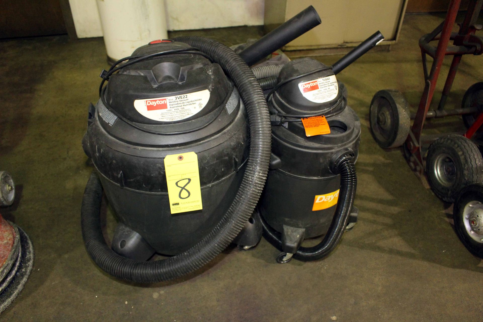 LOT OF WET/DRY VACUUMS, DAYTON