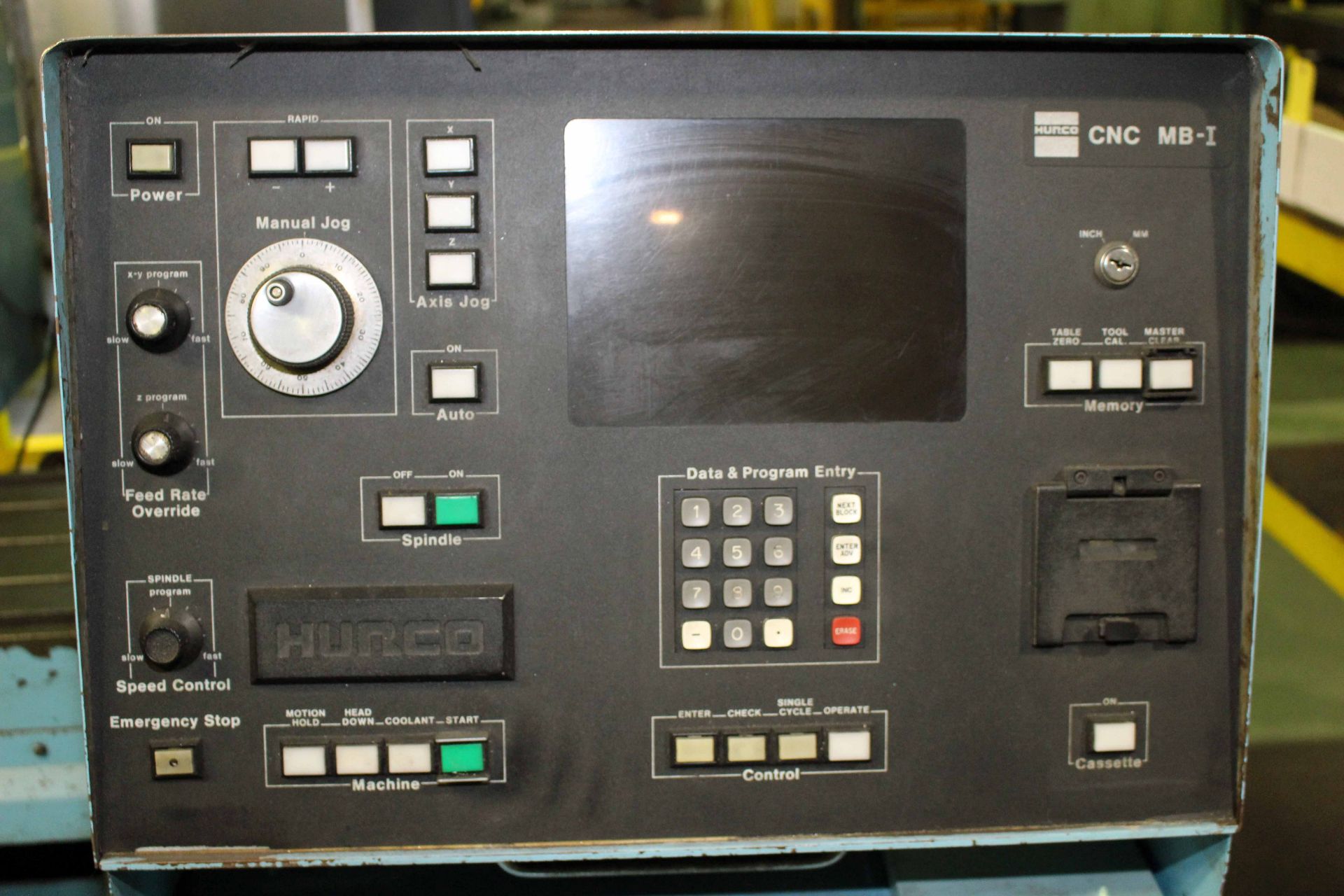 CNC VERTICAL MACHINING CENTER, HURCO MDL. MB1, Hurco MB1 CNC control, #30 quick switch spdl., 12" - Image 3 of 4