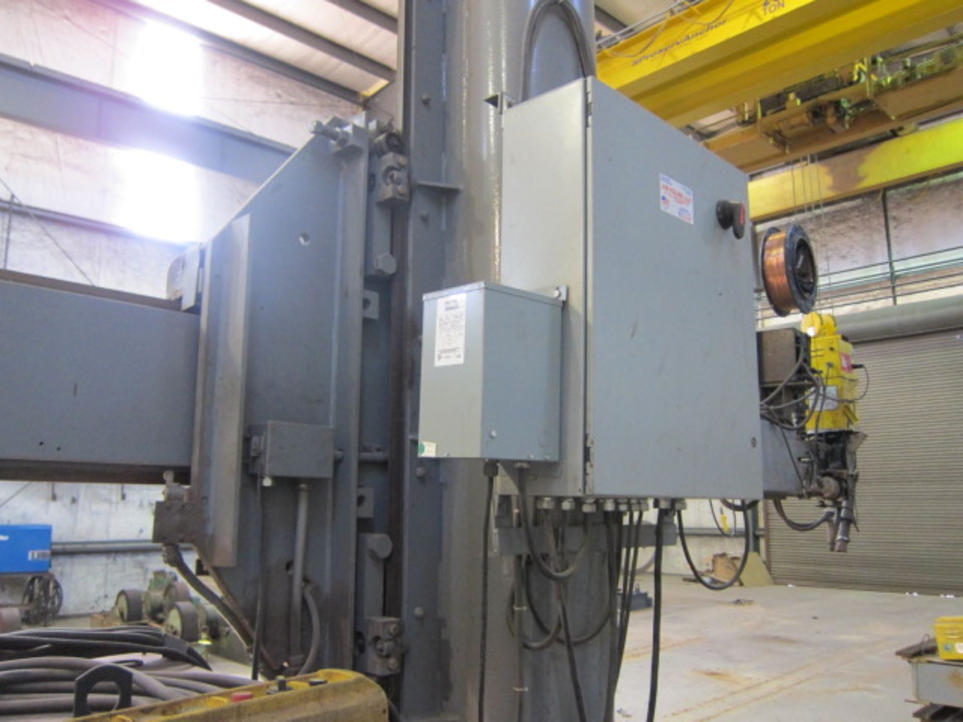 WELDING MANIPULATOR, RANSOME MDL. 1212, 12' x 12' travels, track base w/14' travel, spare track base - Image 9 of 10
