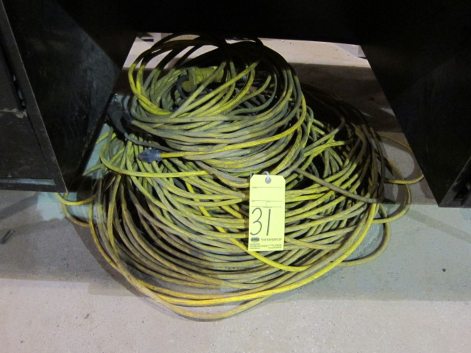 LOT OF EXTENSION CORDS, assorted