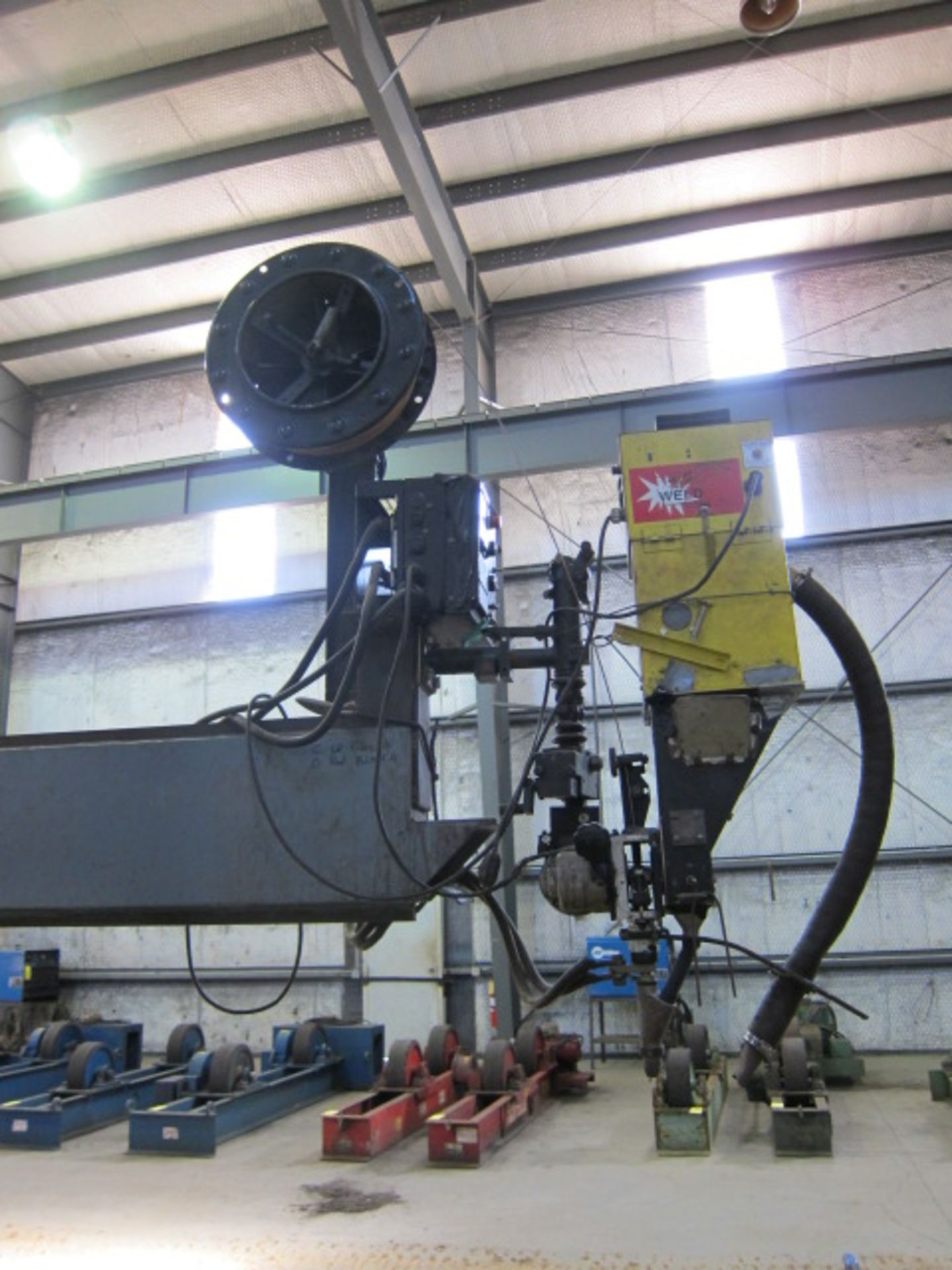 WELDING MANIPULATOR, RANSOME MDL. 1212, 12' x 12' travels, track base w/14' travel, spare track base - Image 8 of 10