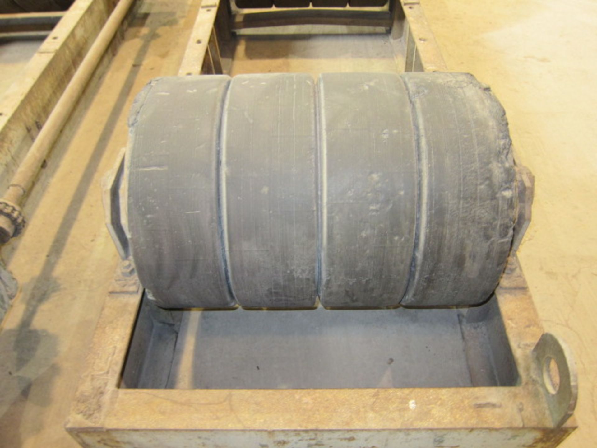 POWER & IDLER TURNING ROLL SET, CUSTOM APPROX. 60 T. CAP., (4) 20" dia. x 6"W. rubber tires, - Image 5 of 6