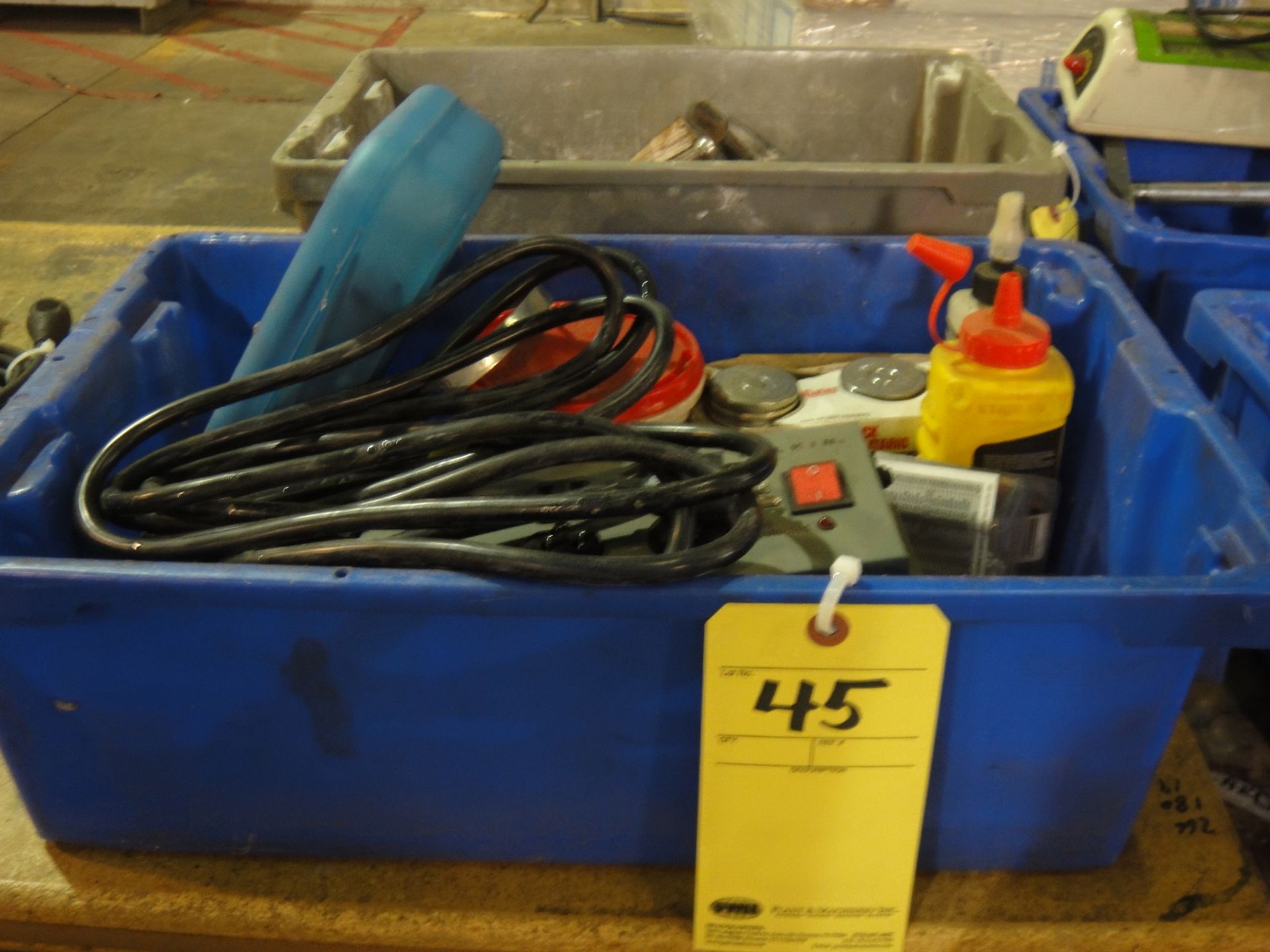 LOT CONSISTING OF: electric tools & supplies, misc.