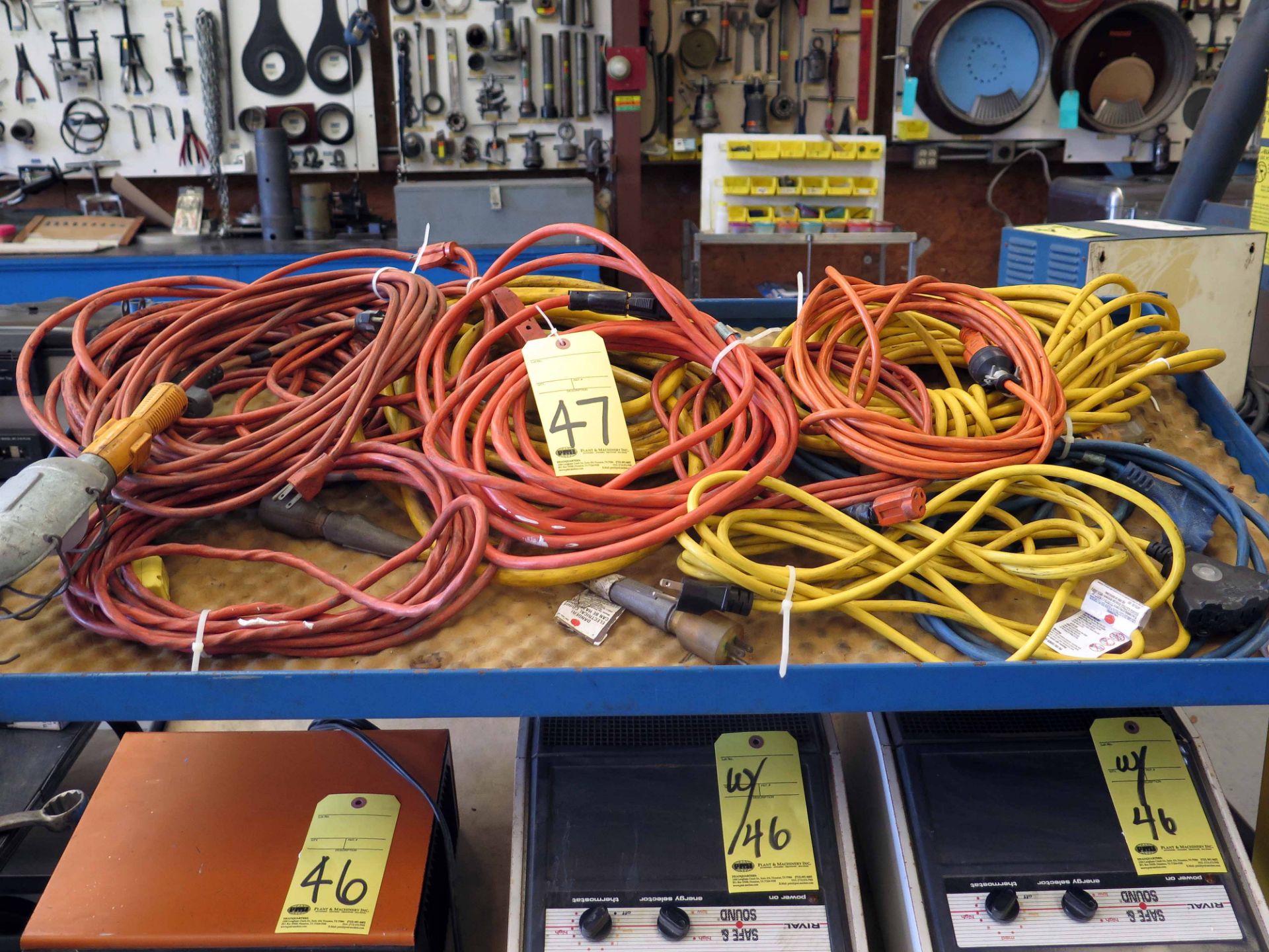 LOT OF EXTENSION CORDS