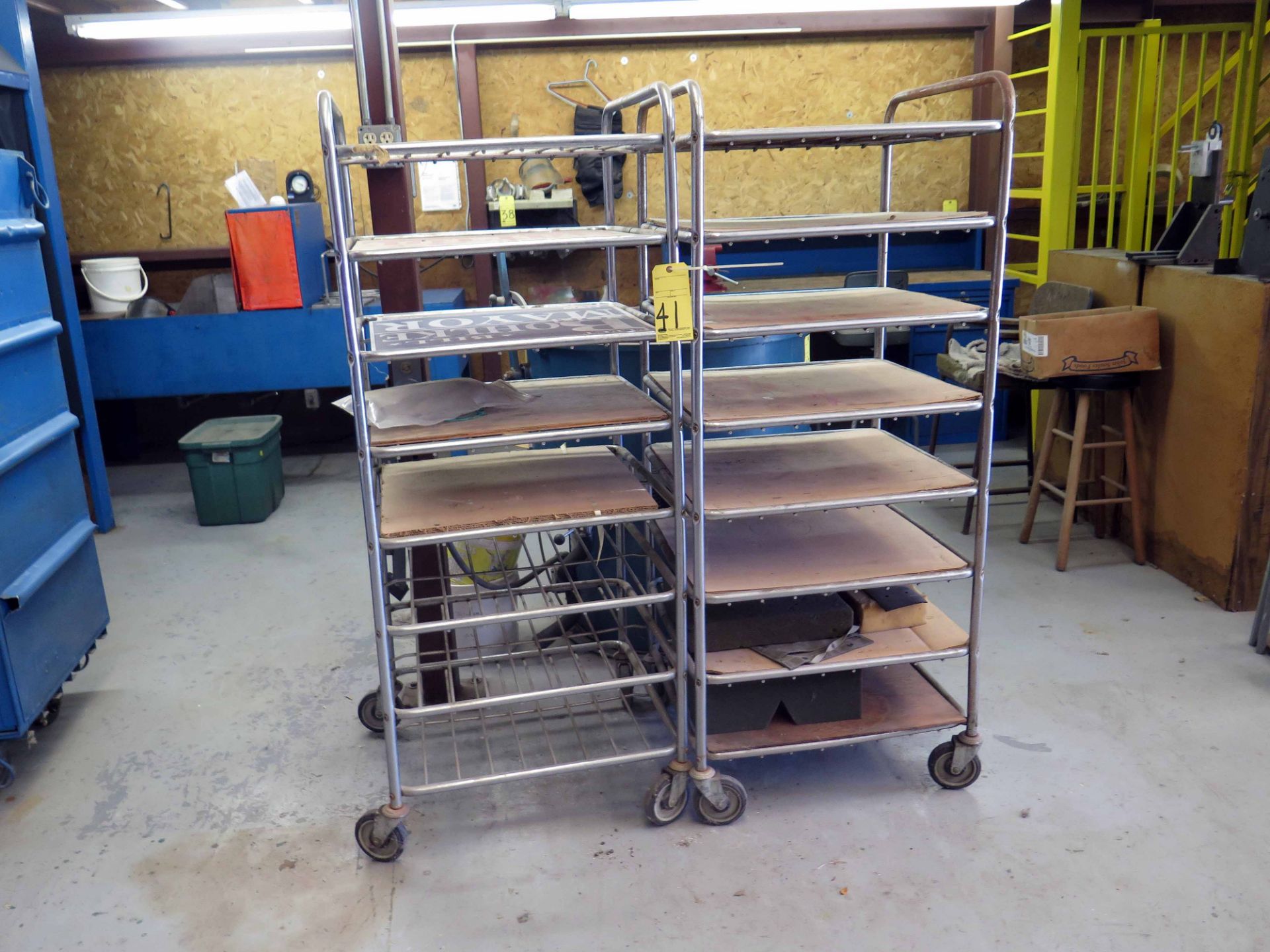 LOT OF BAKERY CARTS, 8-shelf, on wheels