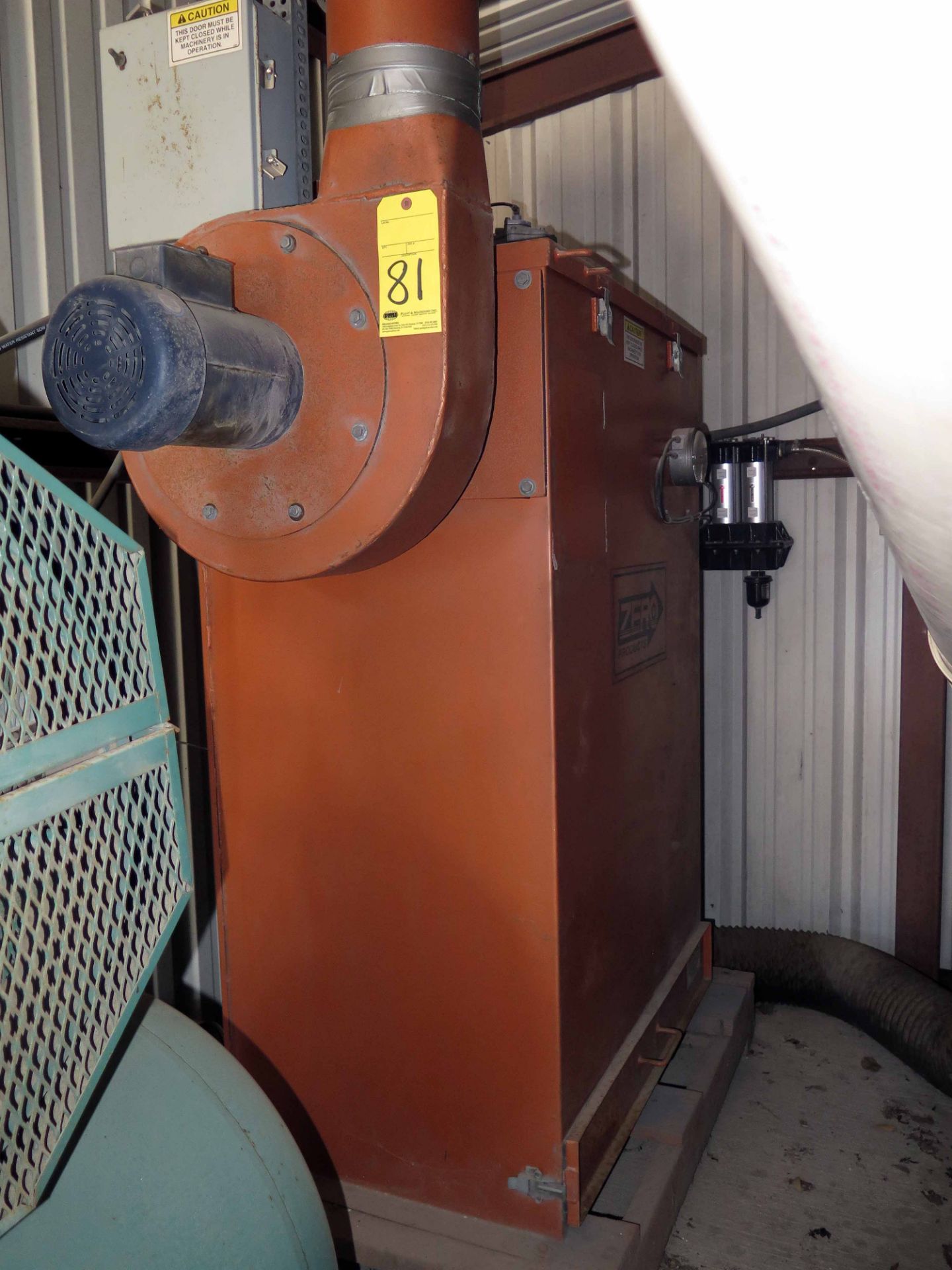DUST COLLECTOR, ZERO PRODUCTS CENTRAL, final stage w/magnehelic gauge