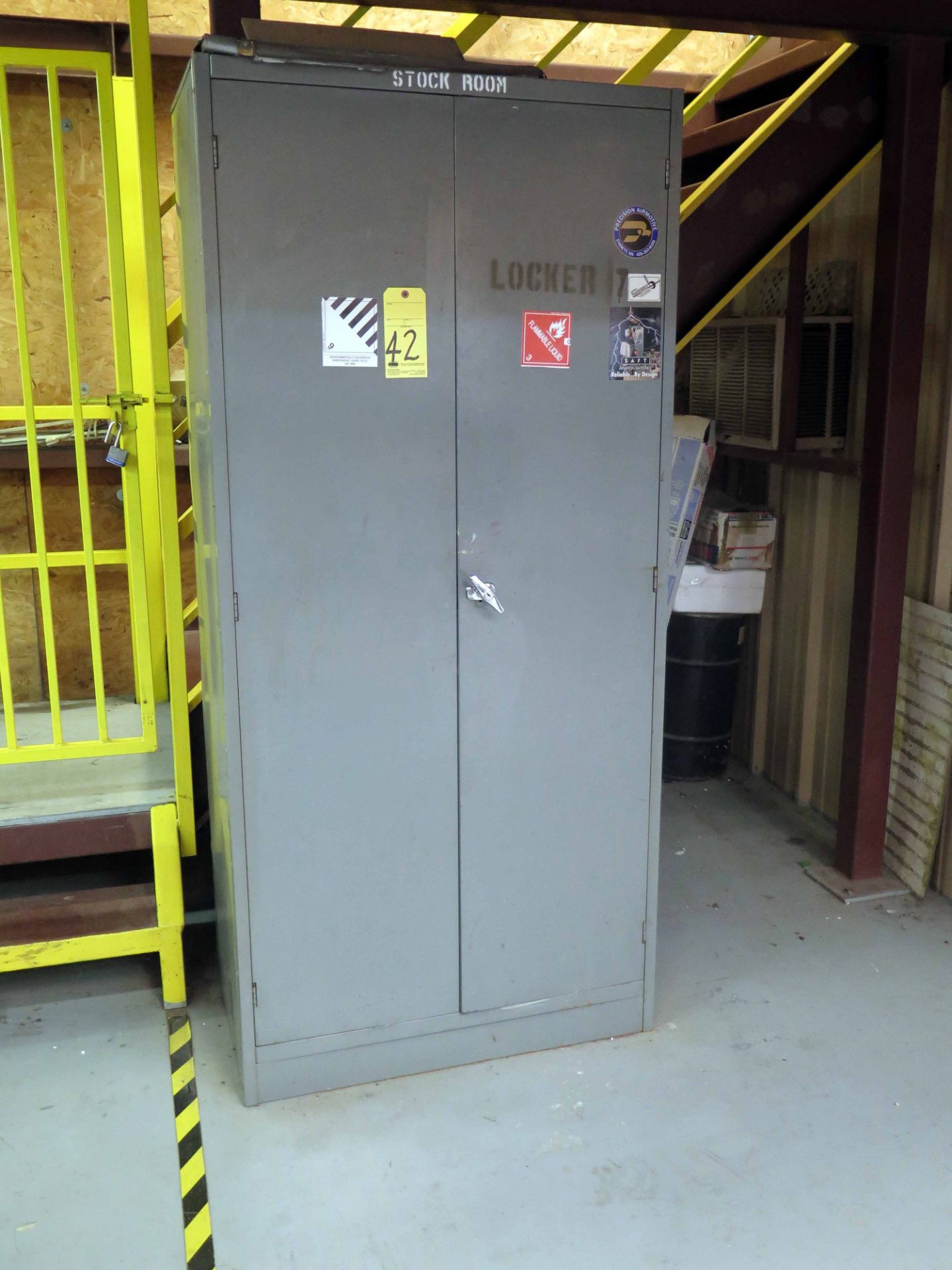 FLAMMABLE LIQUID STORAGE LOCKER, 6' (contents not included)