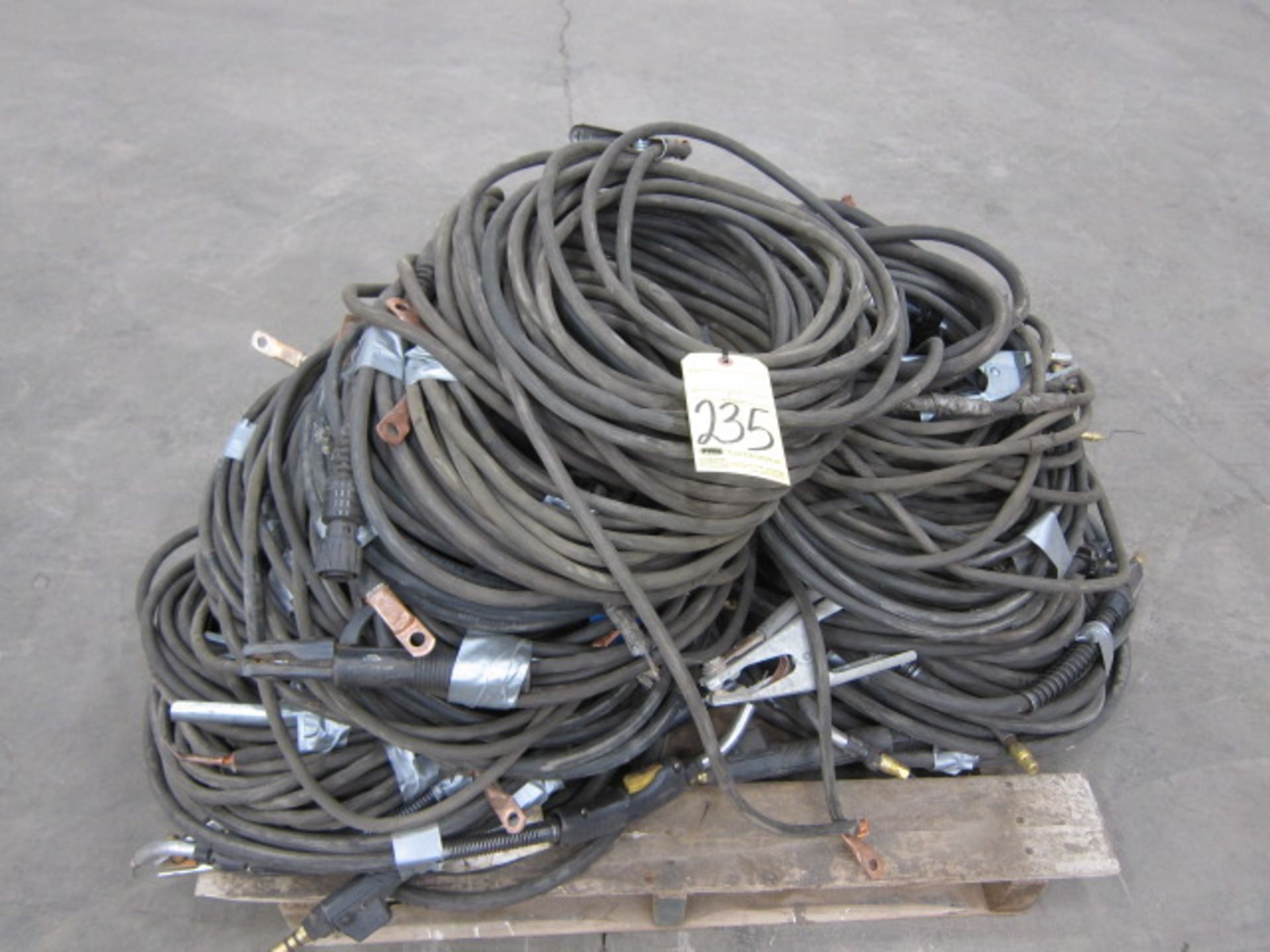 LOT CONSISTING OF:  MIG guns & welding leads (on one skid)