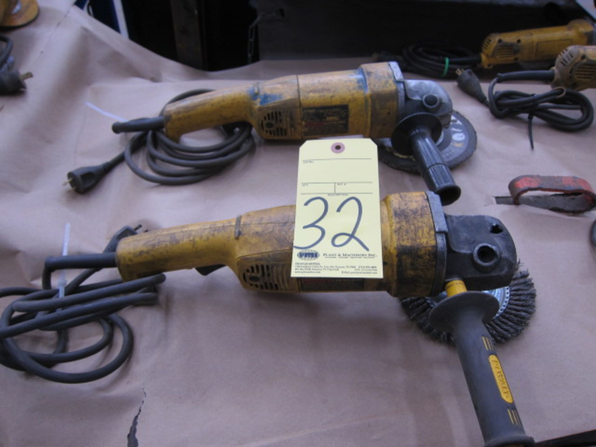 LOT OF ANGLE GRINDERS (2), DEWALT 7"