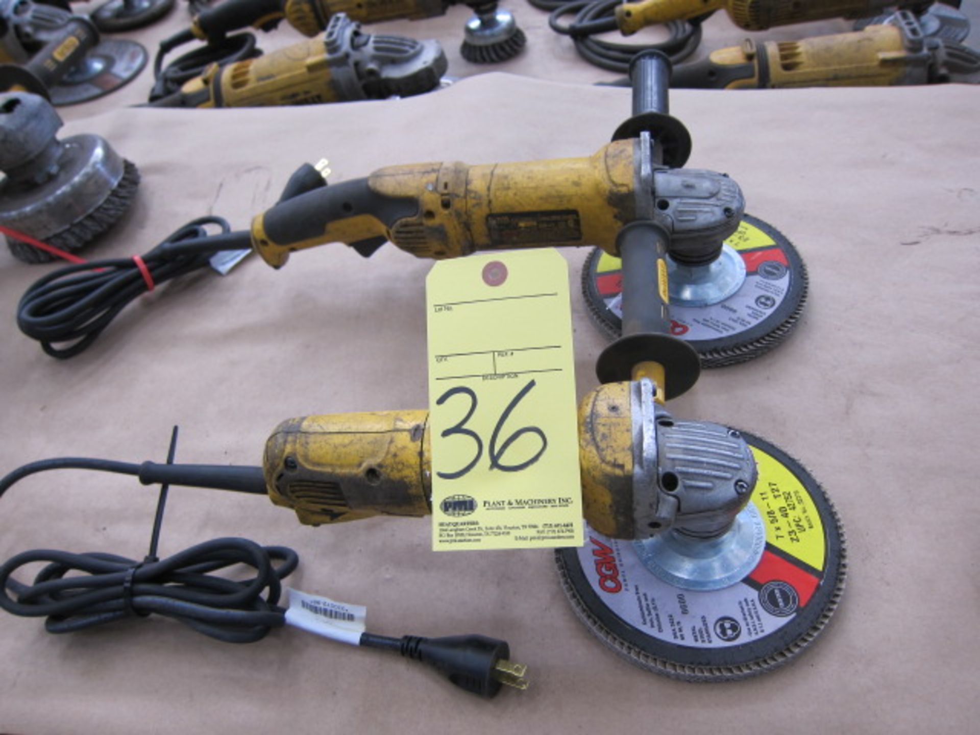 LOT OF ANGLE GRINDERS (2), DEWALT 4-1/2"