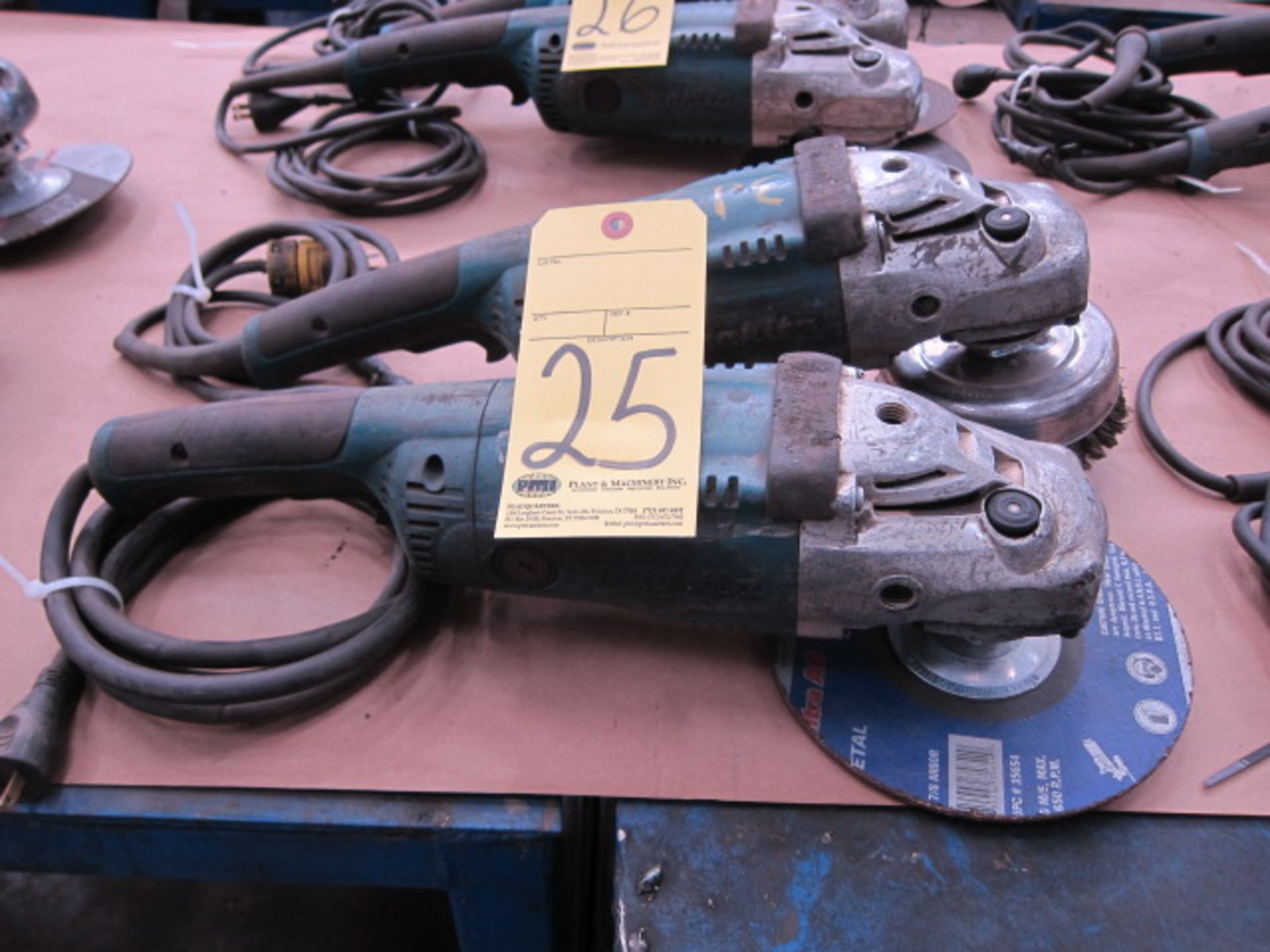 LOT OF ANGLE GRINDERS (2), MAKITA 9"