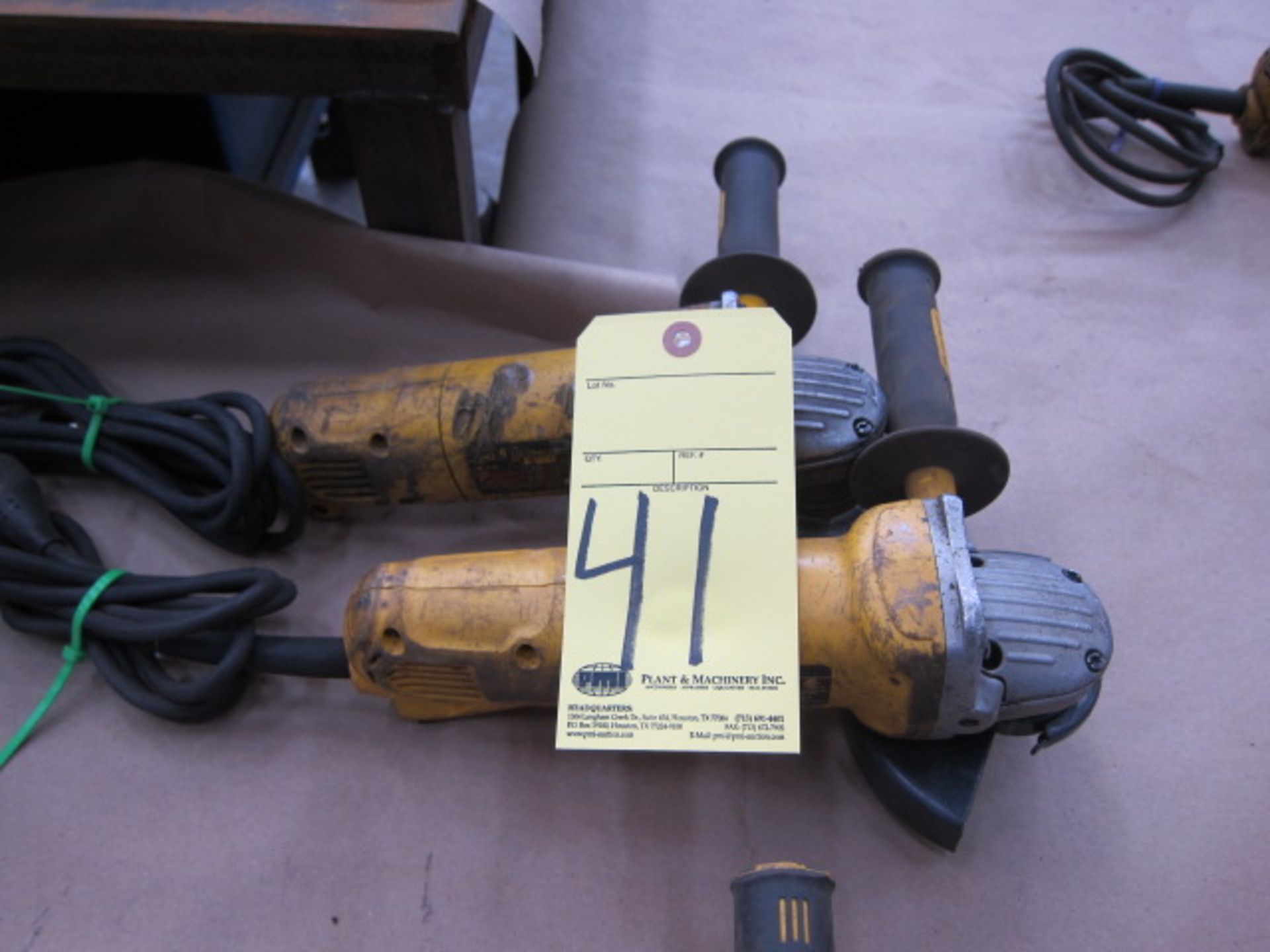 LOT OF ANGLE GRINDERS (2), DEWALT 4-1/2"