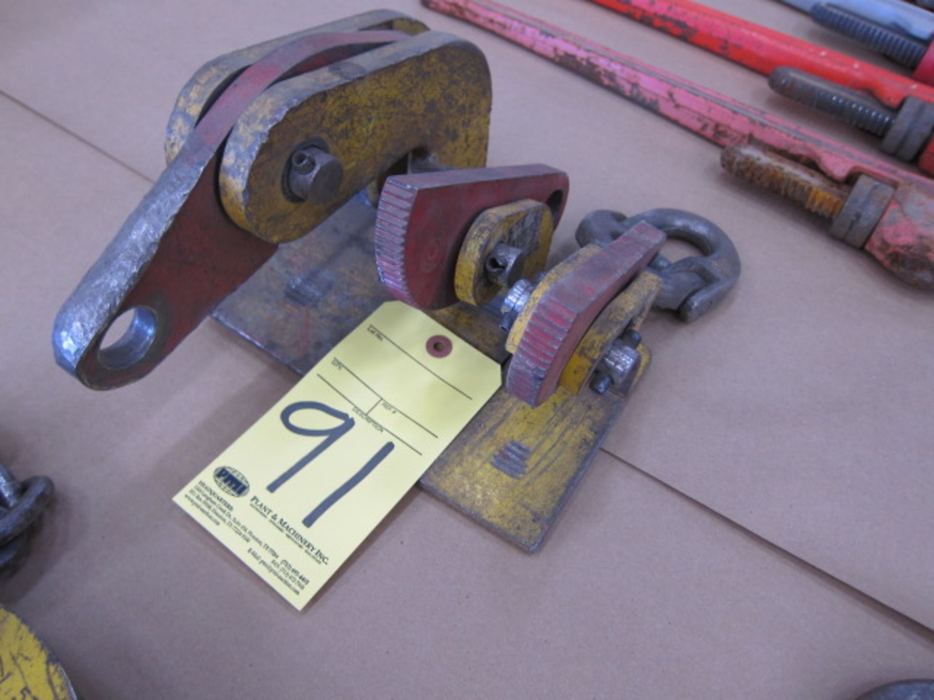 LOT OF LIFTING CLAMPS (3), assorted