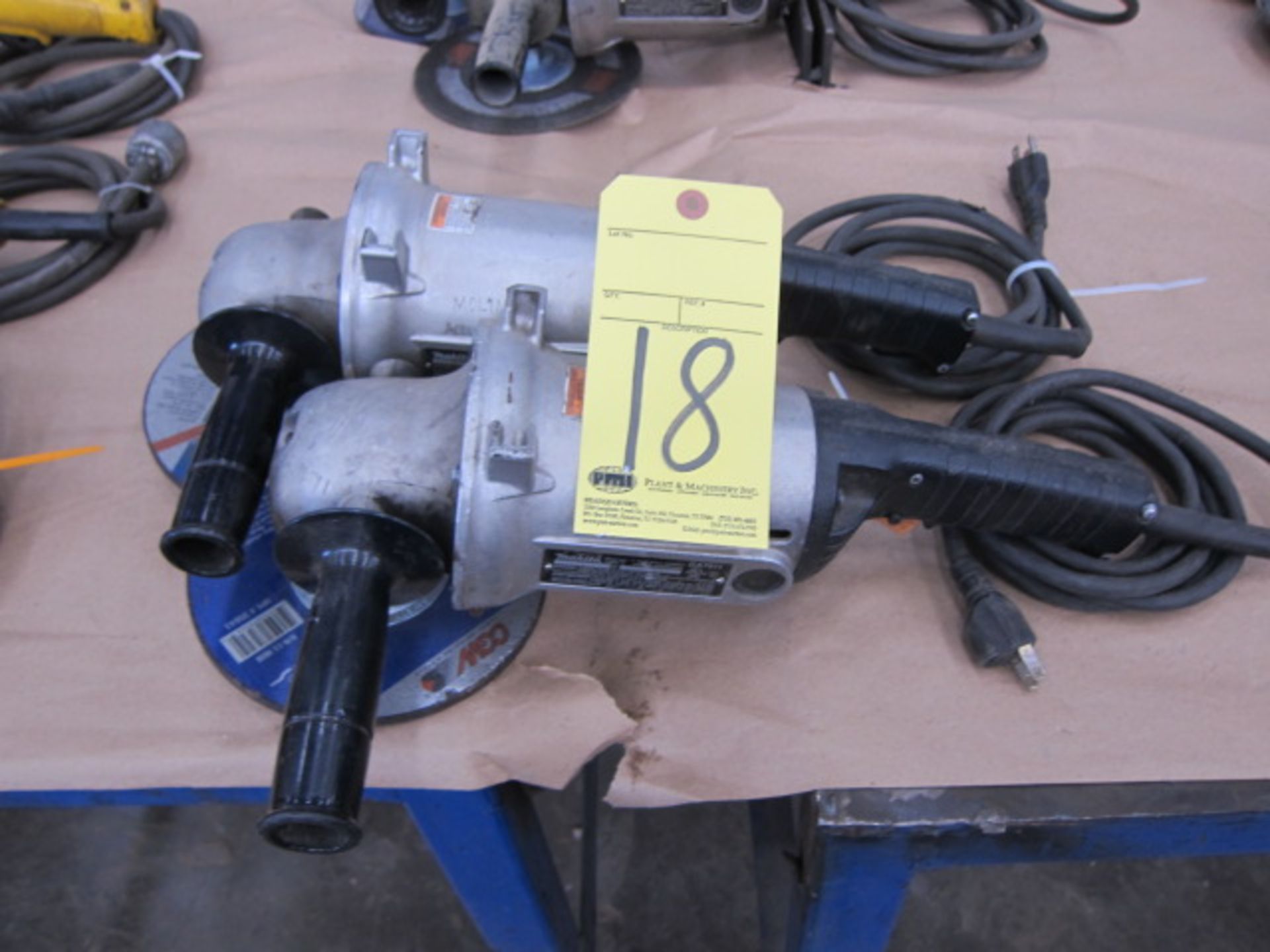 LOT OF ANGLE GRINDERS (2), MAKITA 9"