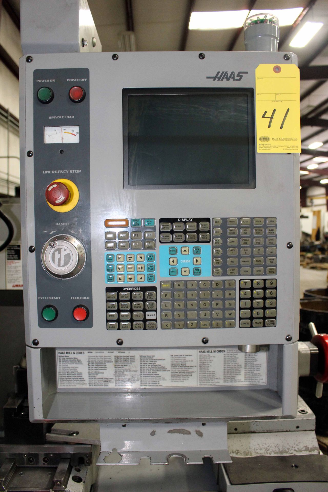 CNC TOOLROOM LATHE, HAAS MDL. TL-2, new 8/2006, Haas CNC control, 16â€ turning dia., 11.1â€ sw. - Image 4 of 4