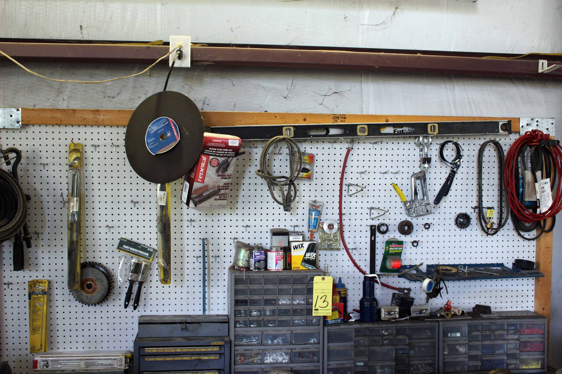 LOT OF TOOLS, misc. (on tool bench)