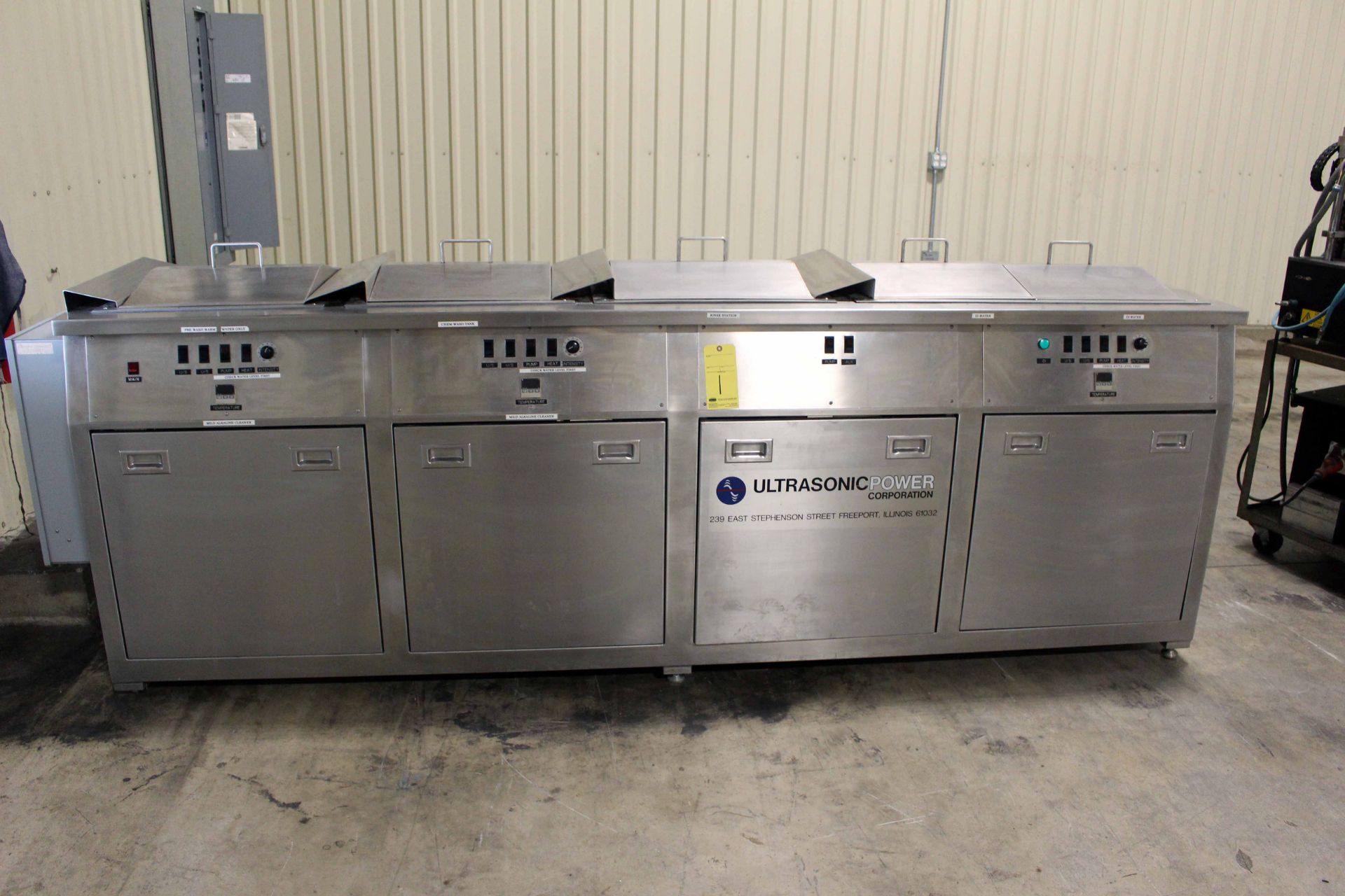 ULTRASONIC CLEANING SYSTEM, ULTRASONIC POWER CO. MDL. 51-15-133 4-STATION, 16"W. x 20'L. x 16" dp. - Image 2 of 2