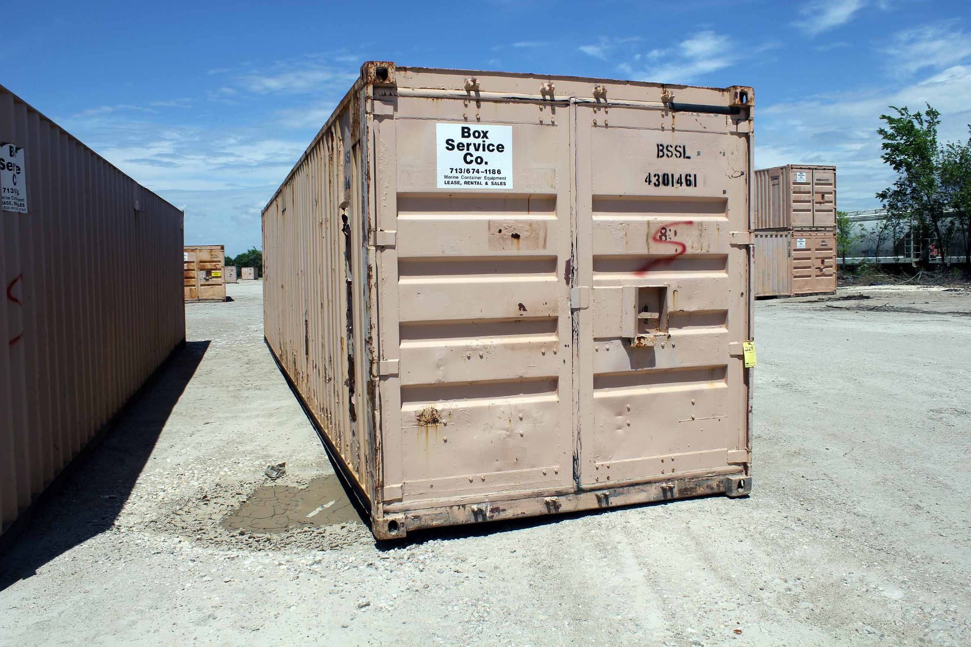 STEEL STORAGE CONTAINER, 40'L. x 96"W. x 8' ht., dbl. swing-out front doors (Unit BSSL4301461) - Image 2 of 3