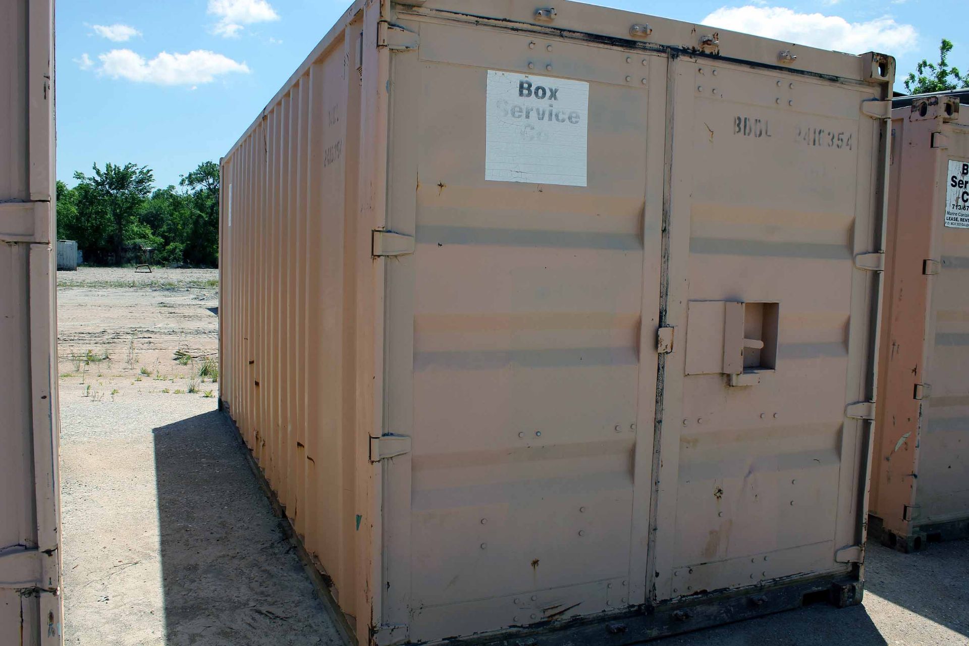 STEEL STORAGE CONTAINER, 20'L. x 96'W. x 8' ht., front & rear dbl. swing-out doors (Unit - Image 4 of 4