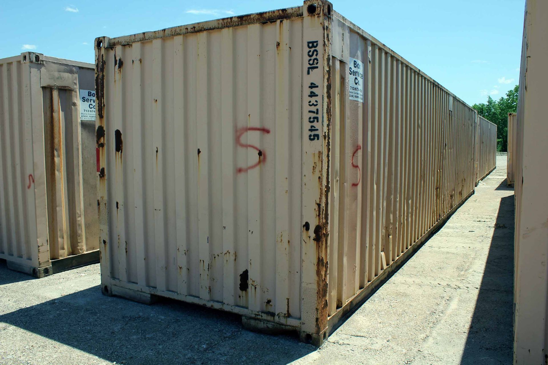 STEEL STORAGE CONTAINER, 40'L. x 96"W. x 8' ht., dbl. swing-out front doors (Unit BSSL4437545) - Image 3 of 4